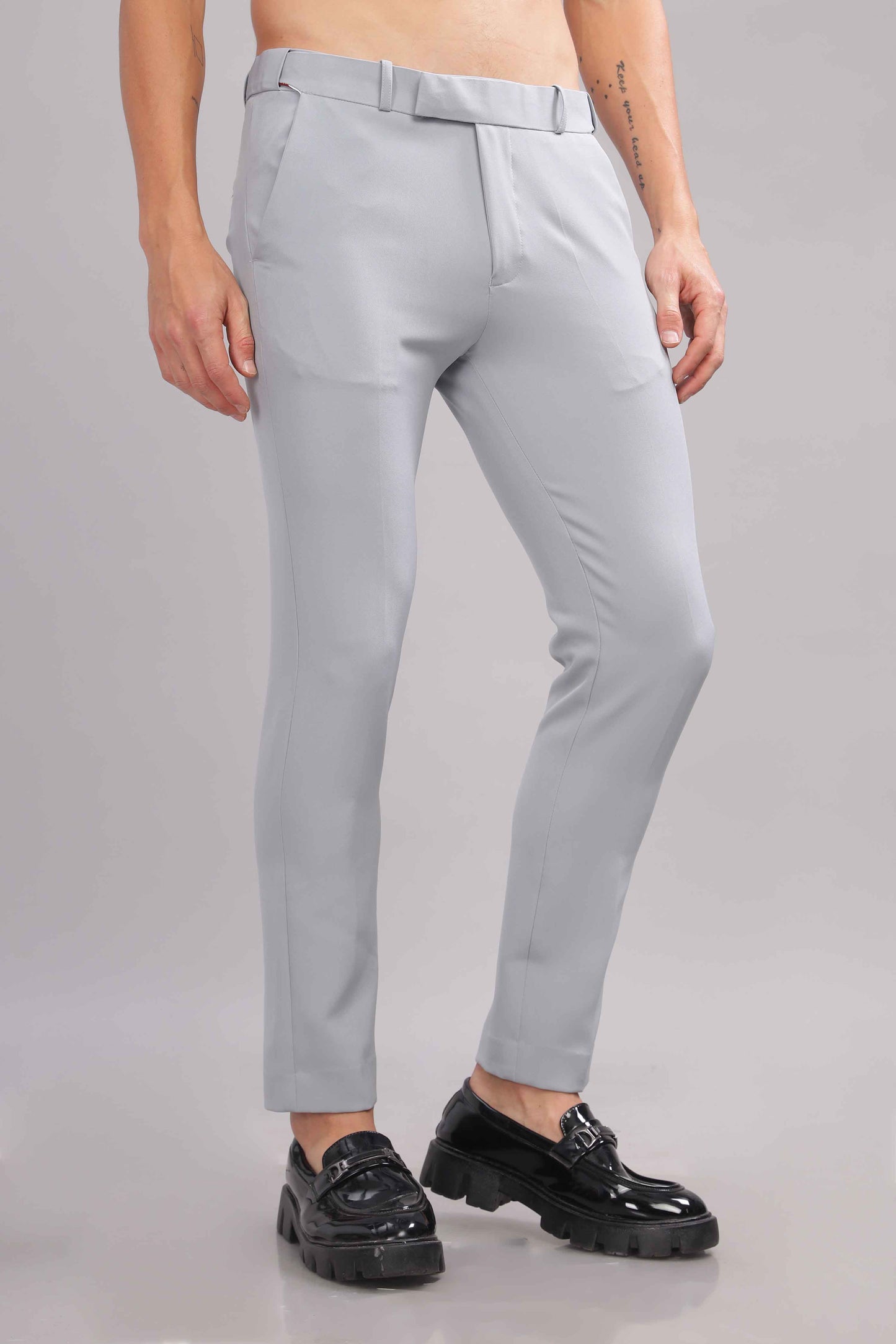 Silver Grey Flexi Waist Trouser