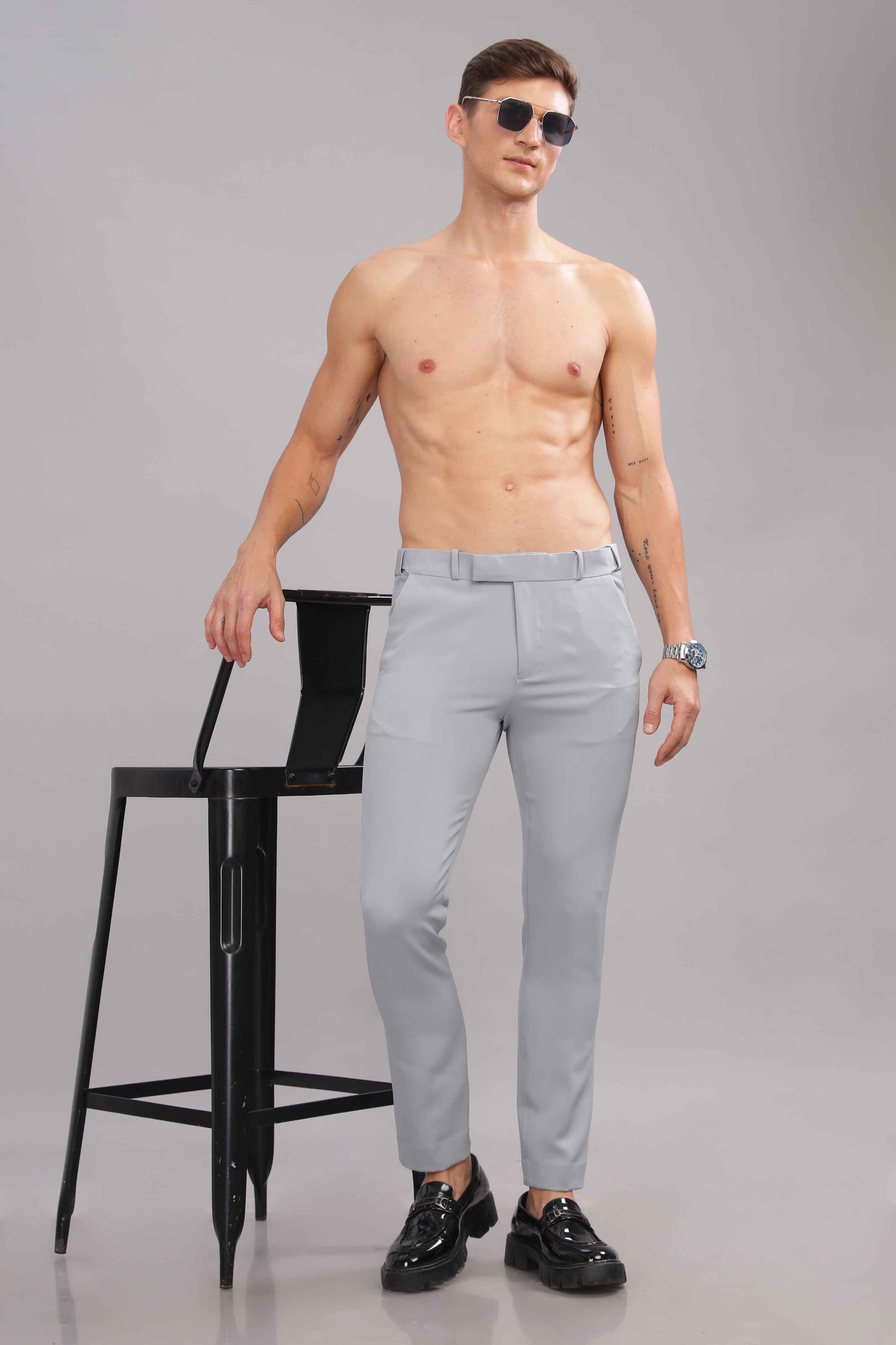 Silver Grey Flexi Waist Trouser