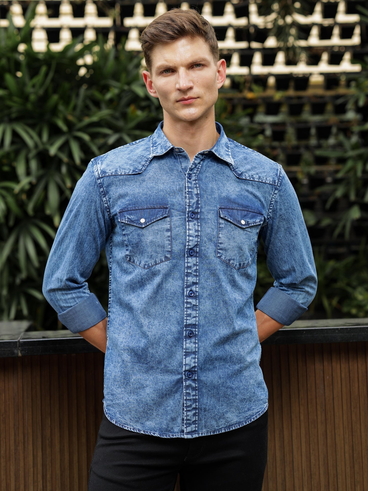 Double Pocket Denim Shirt