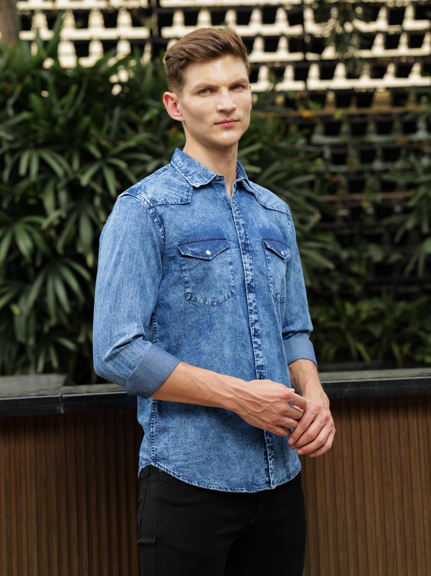 Double Pocket Denim Shirt