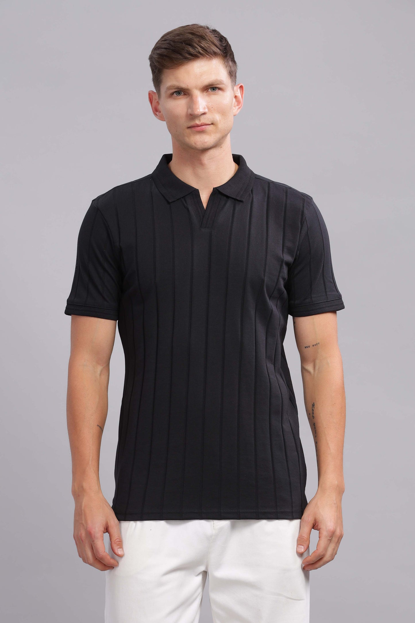 Charcoal Black Vibe Shift Polo
