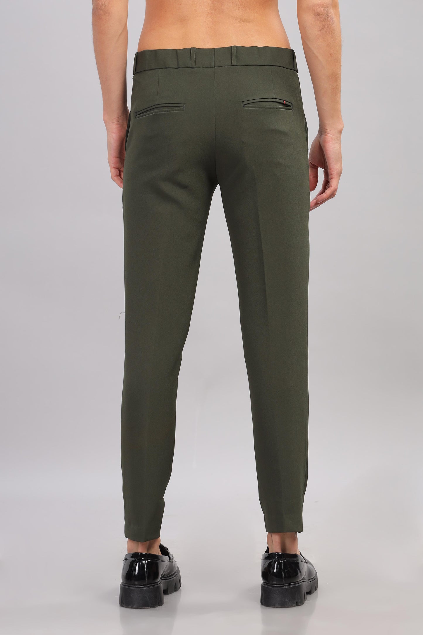 Olive Flexi Waist Trouser