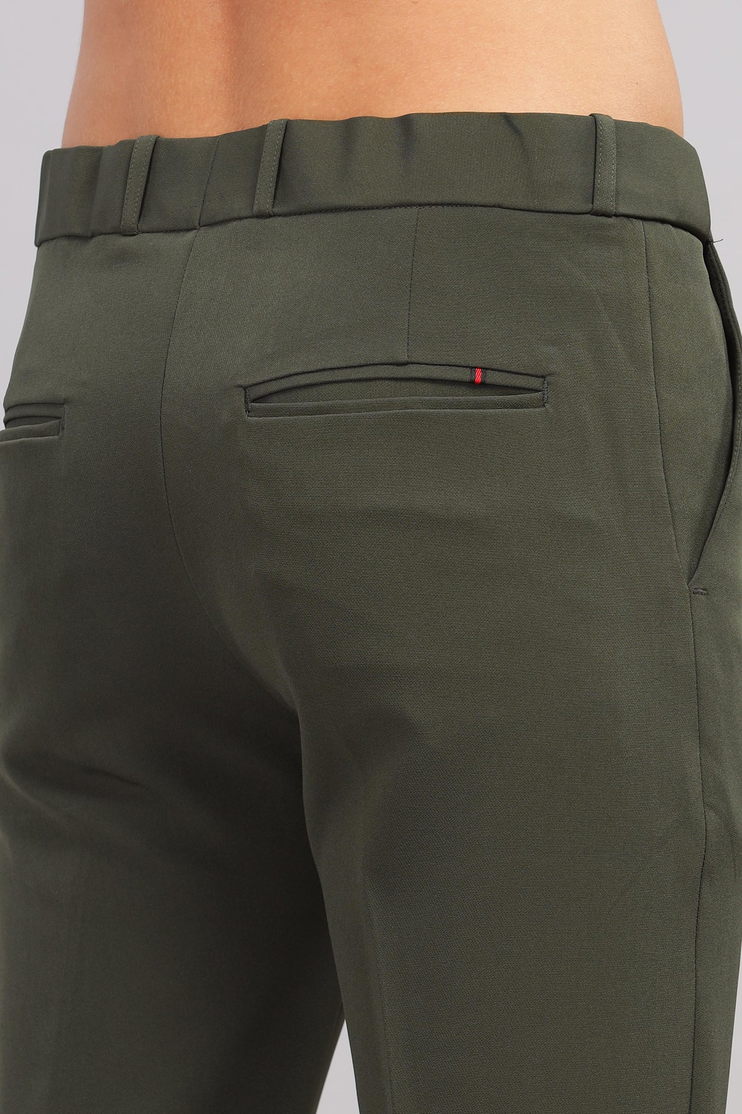 Olive Flexi Waist Trouser