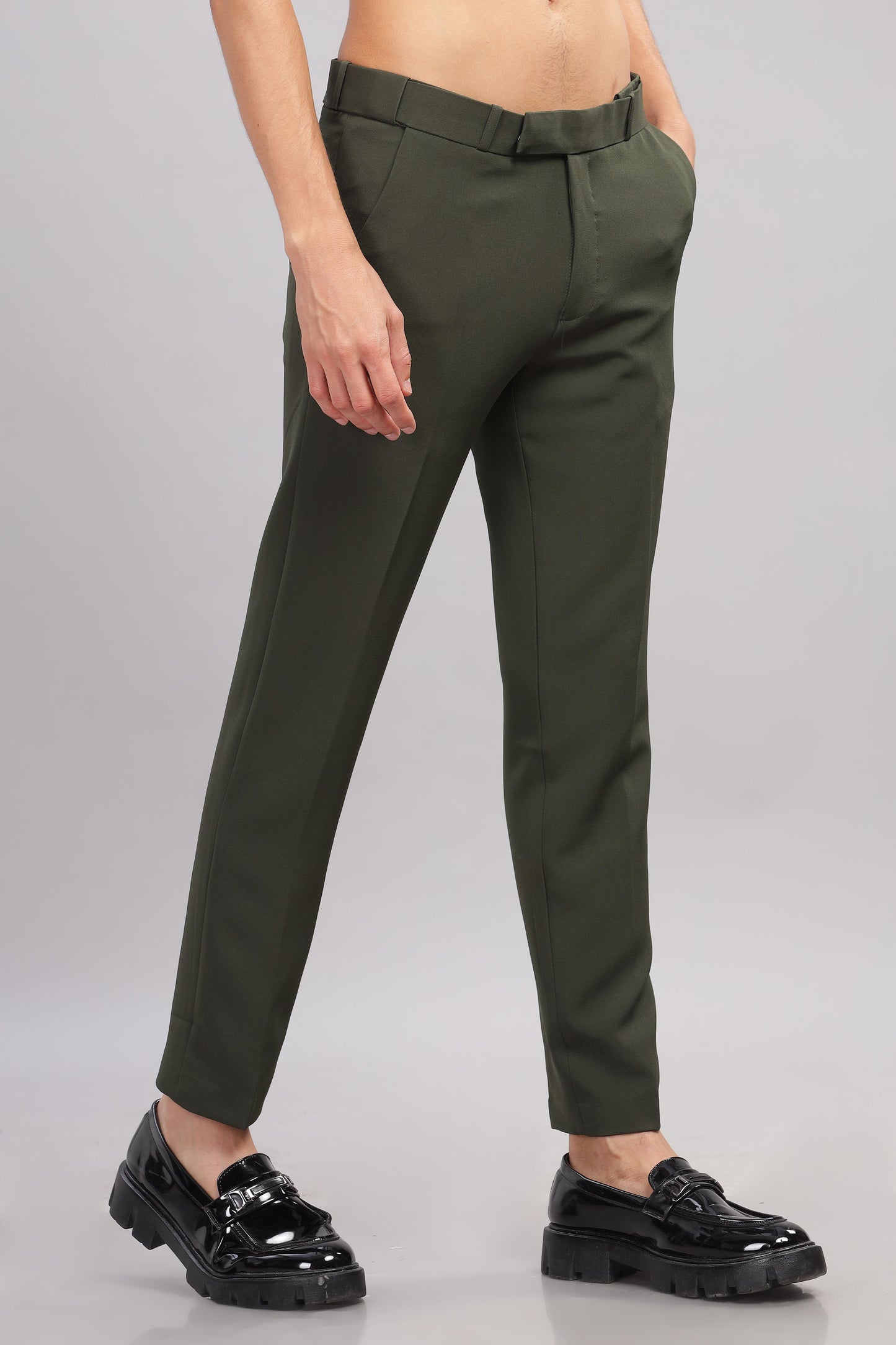 Olive Flexi Waist Trouser