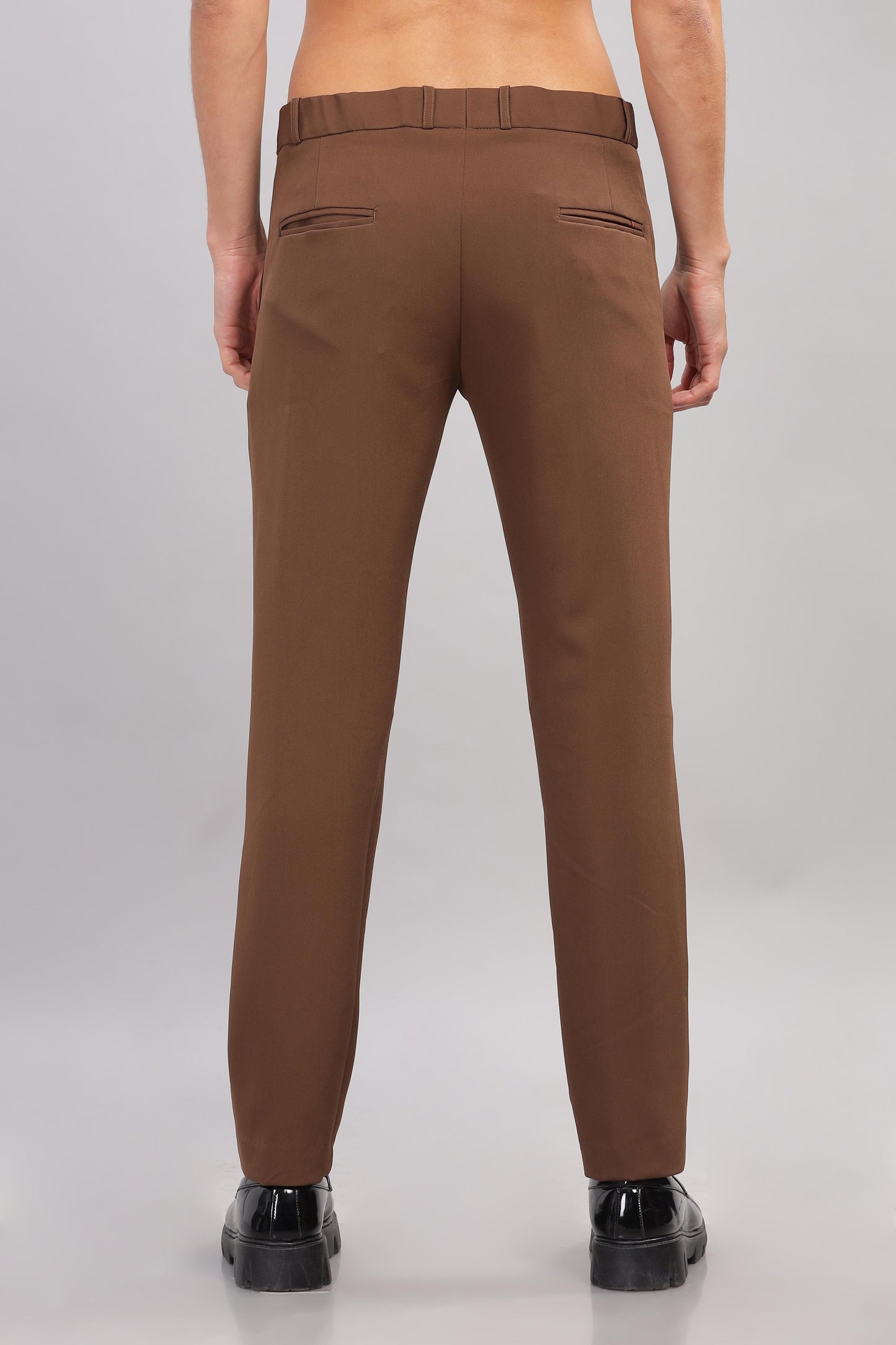 Brown Flexi Waist Trouser