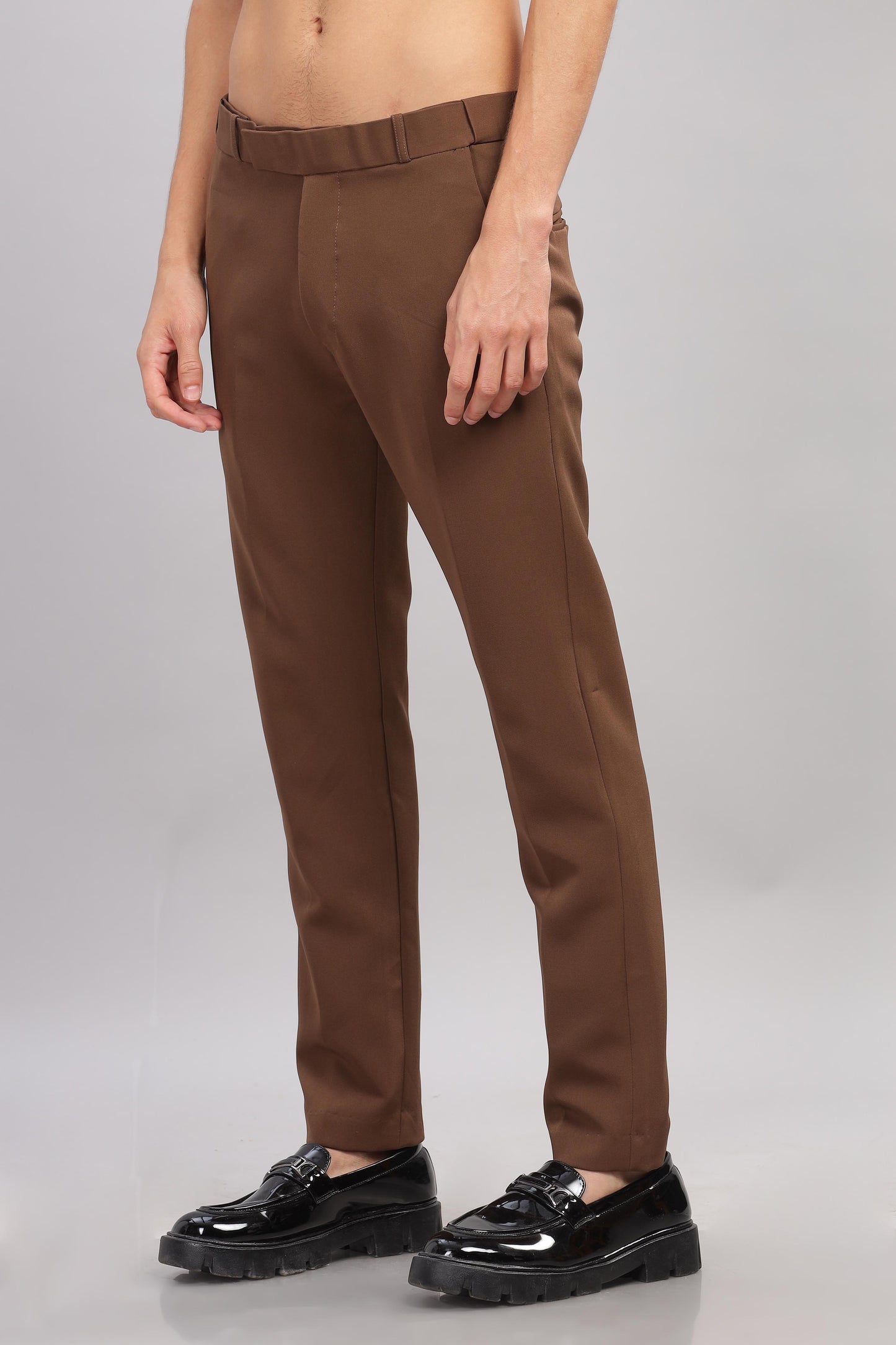 Brown Flexi Waist Trouser