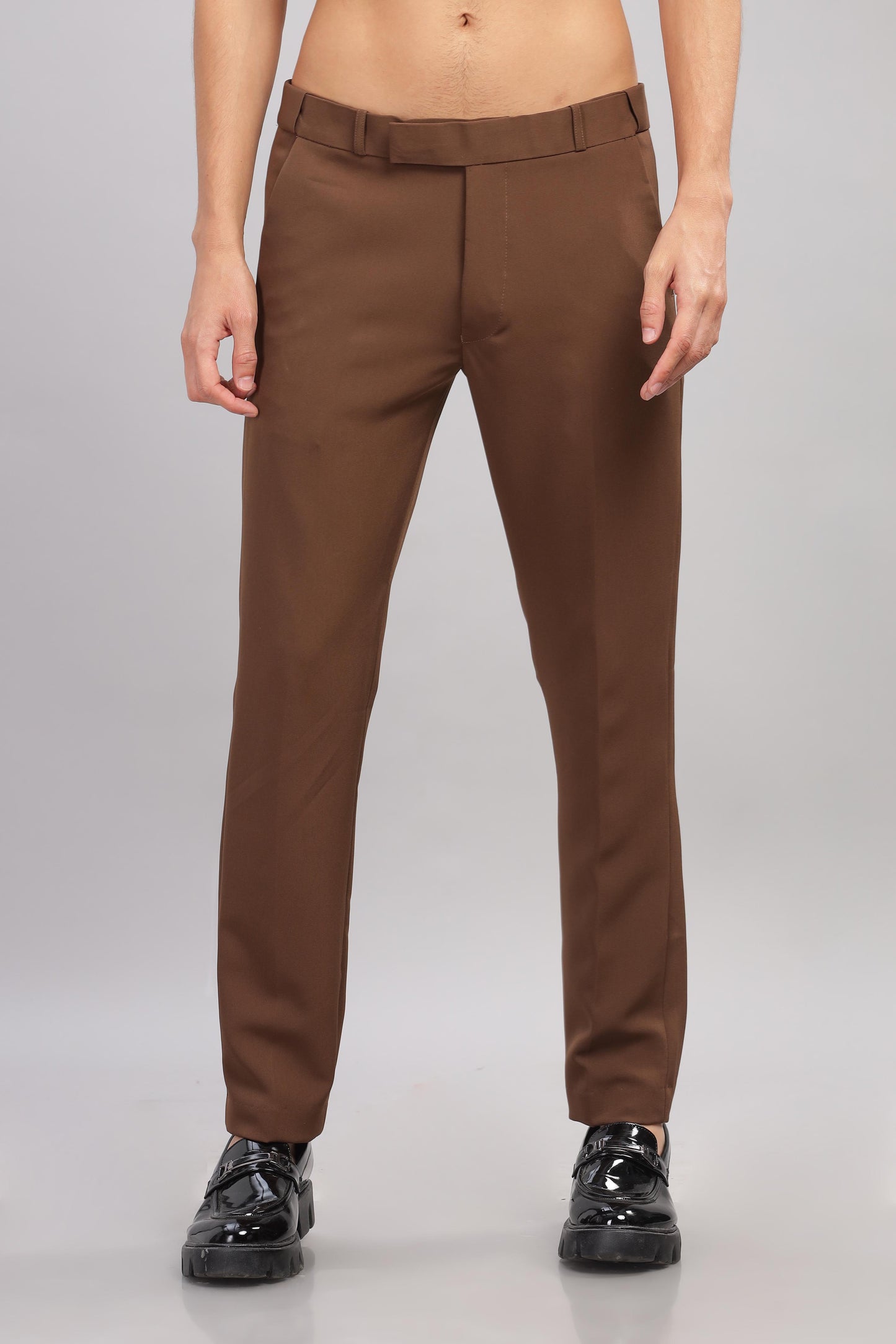Brown Flexi Waist Trouser