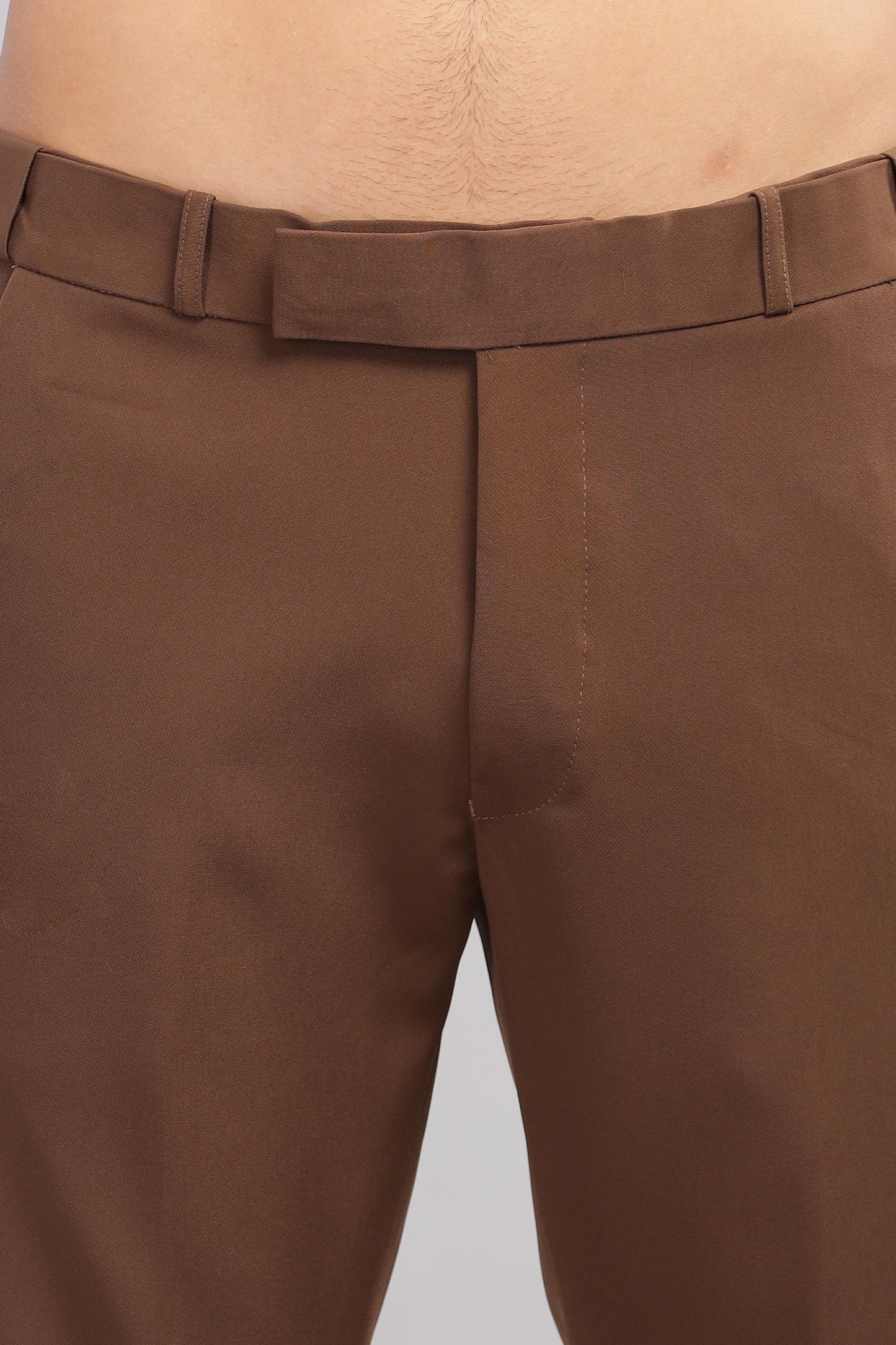 Brown Flexi Waist Trouser