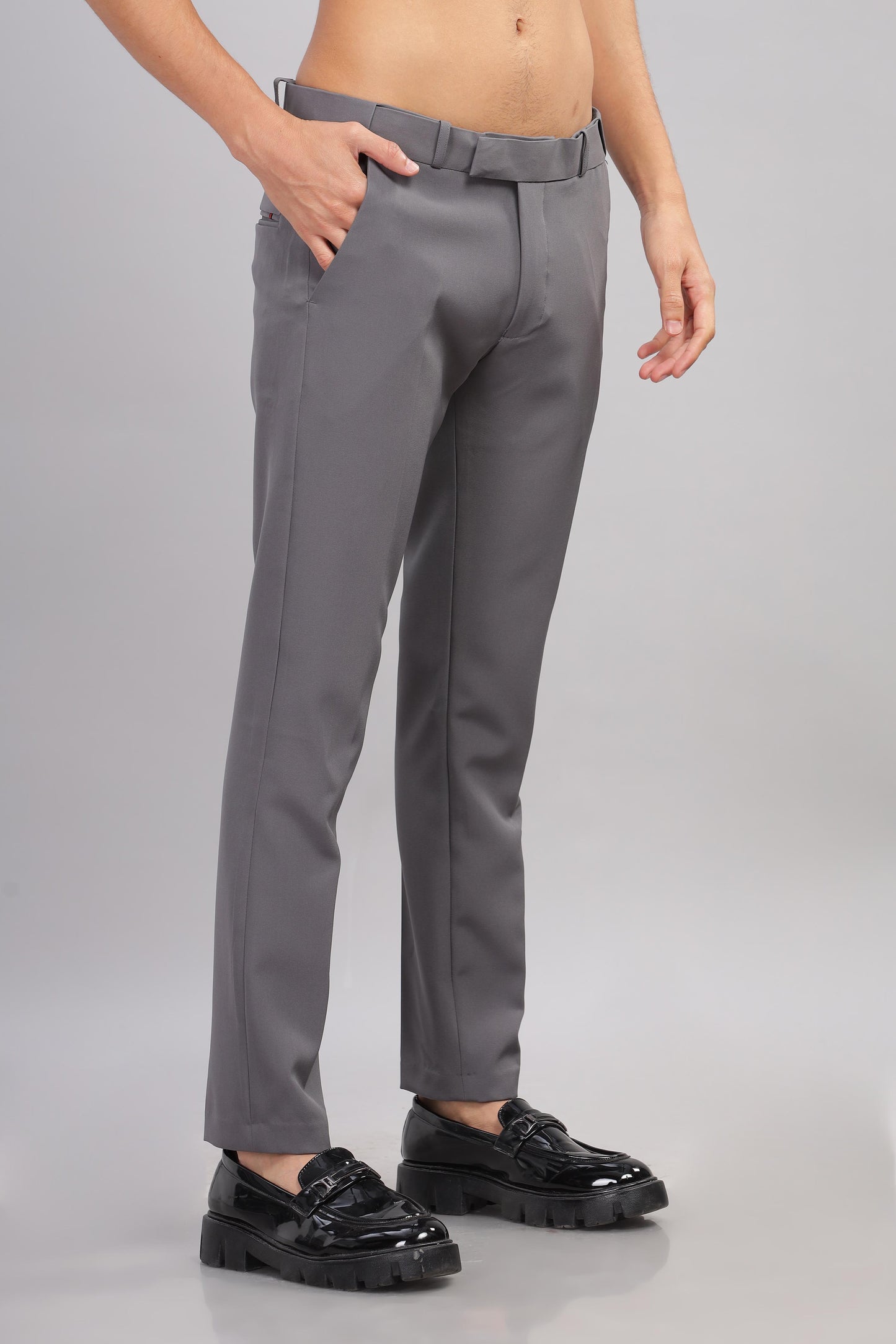 Dark Grey Flexi Waist Trouser