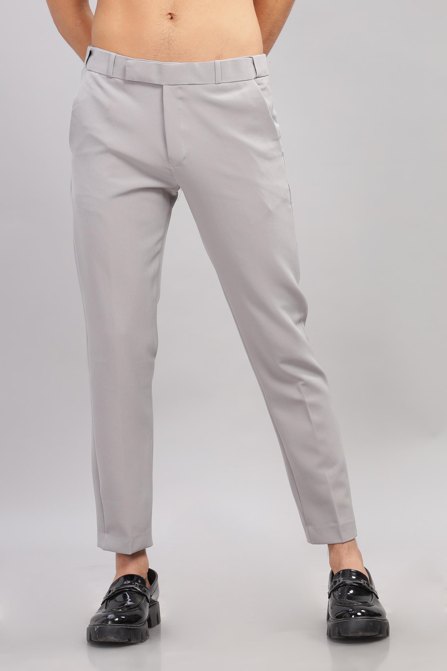 Platinium Grey Flexi Waist Trouser