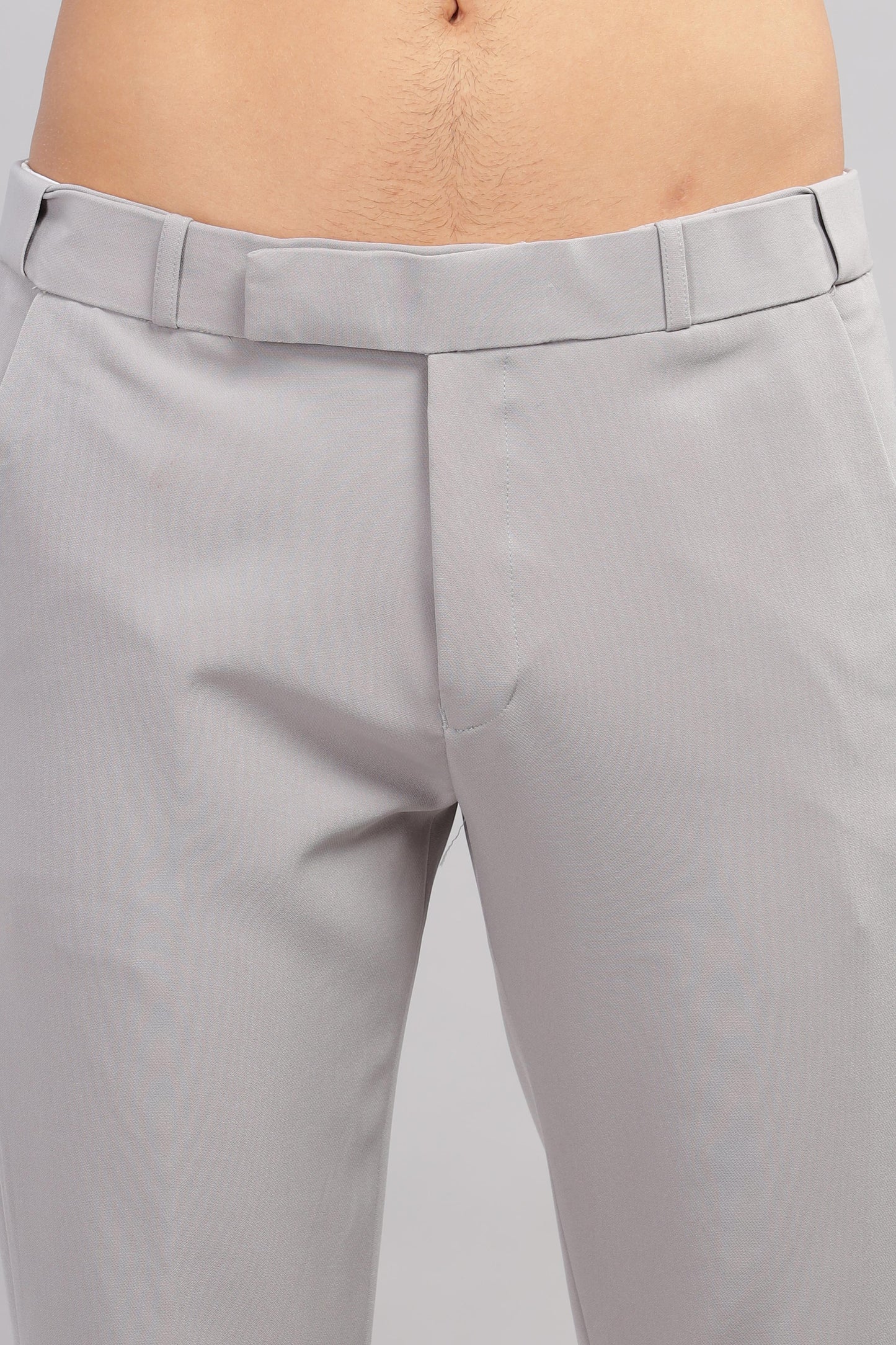Platinium Grey Flexi Waist Trouser