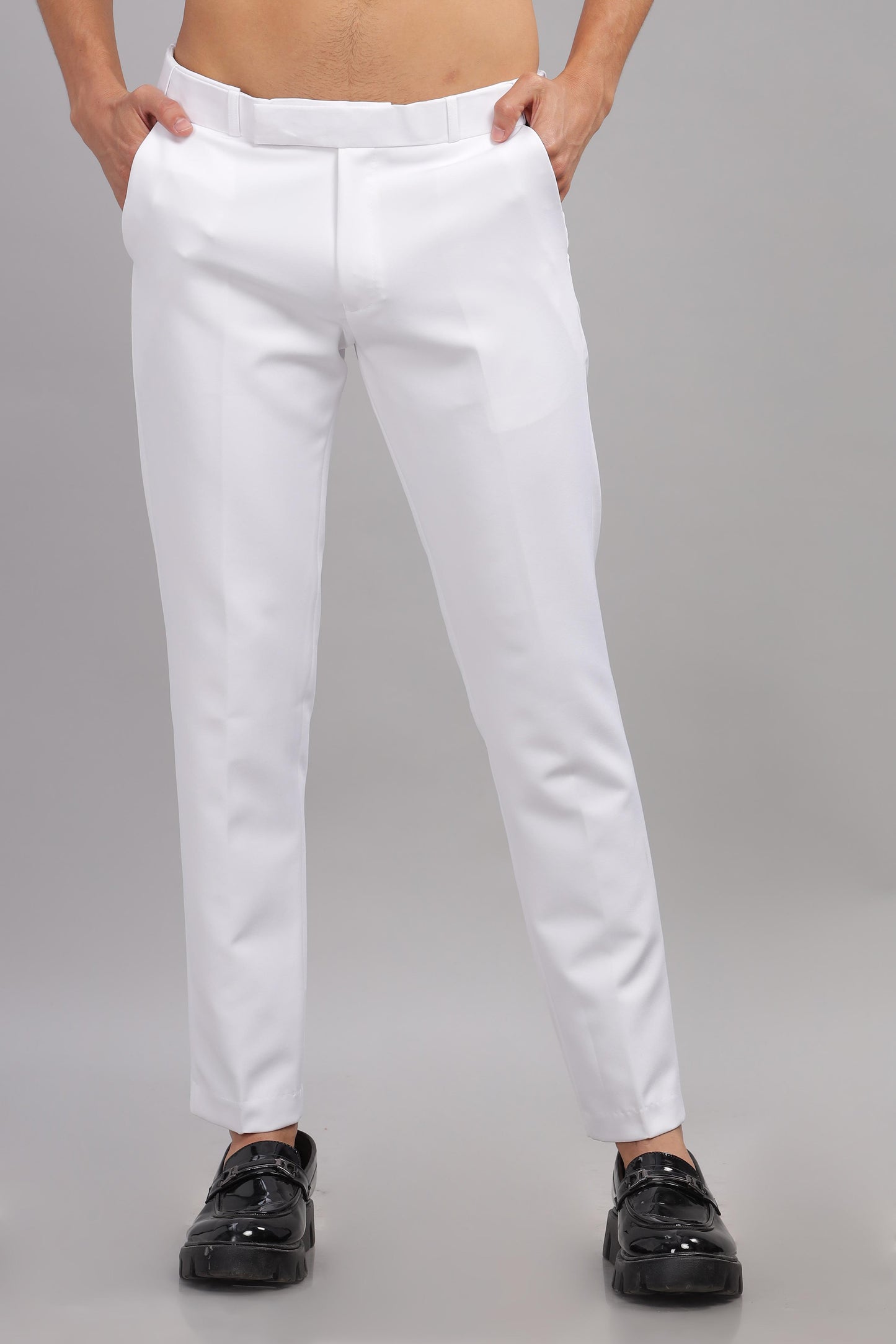 Extra White Flexi Waist Trouser