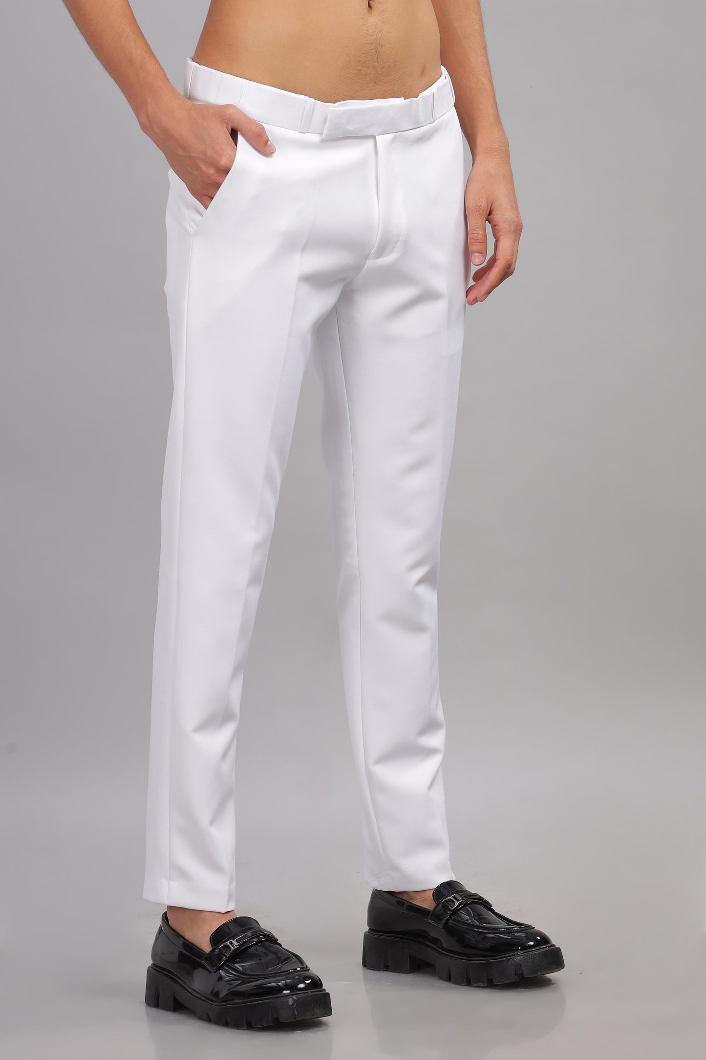 Extra White Flexi Waist Trouser