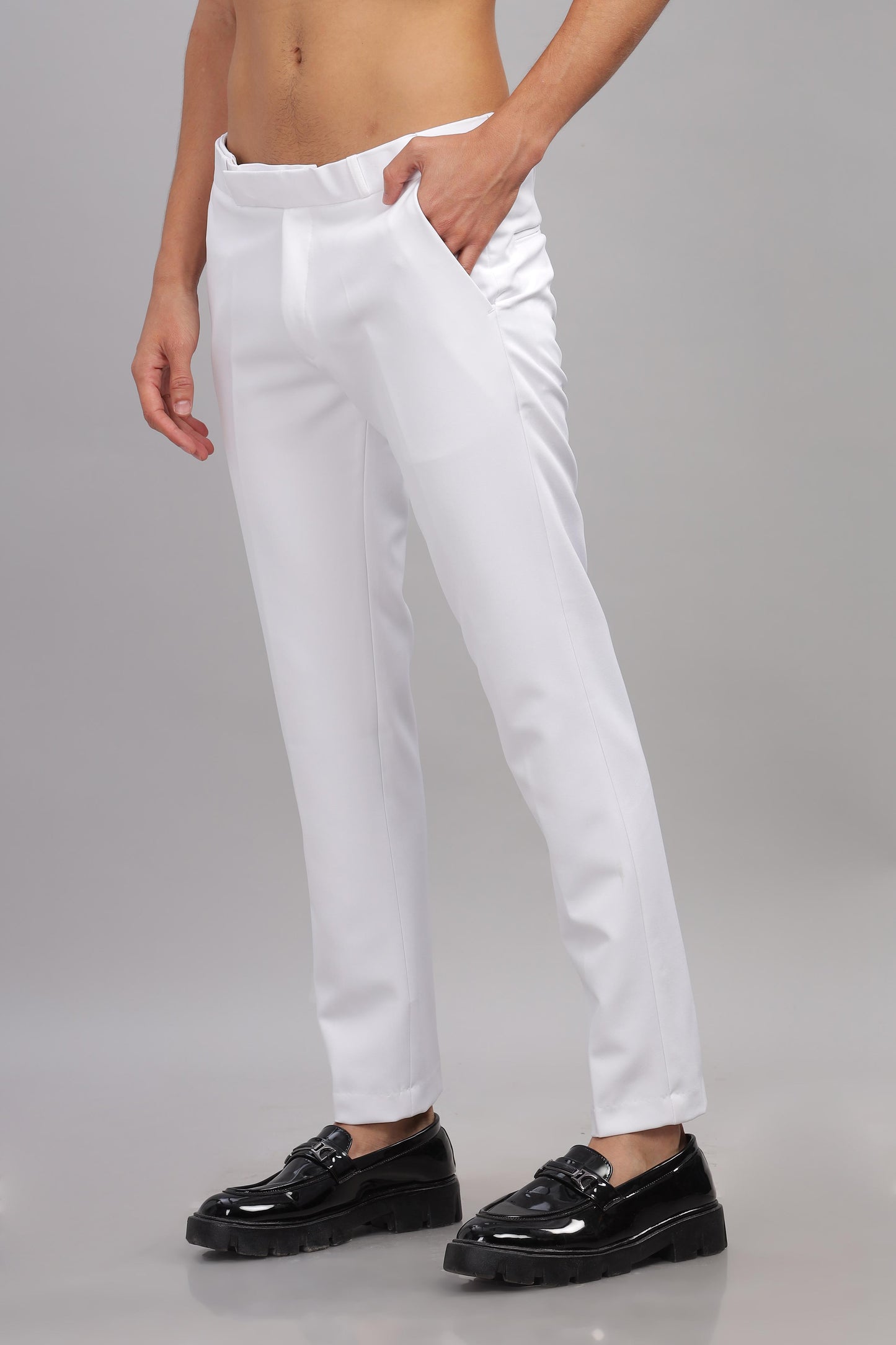 Extra White Flexi Waist Trouser