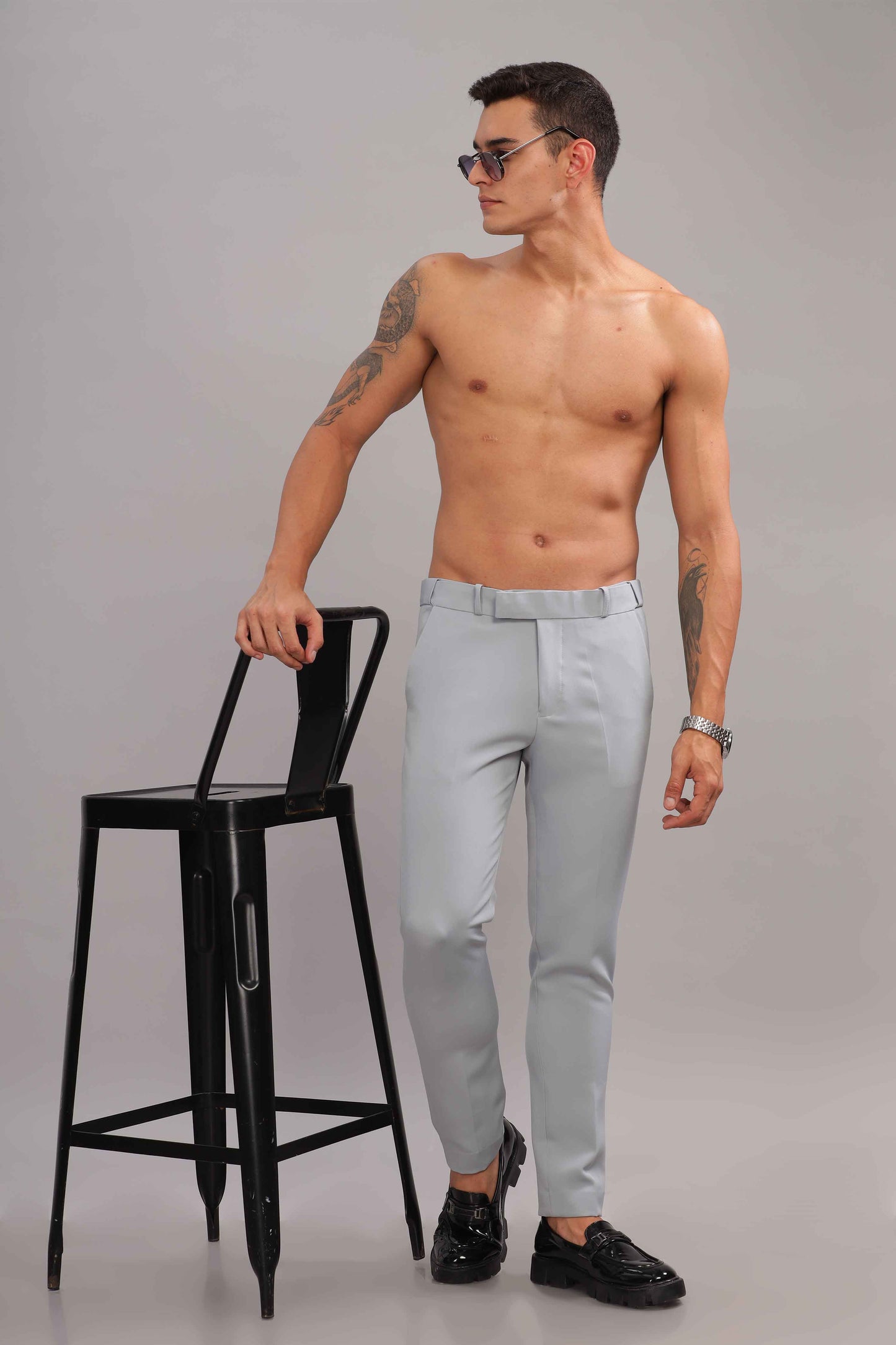Light Grey Flexi Waist Trouser