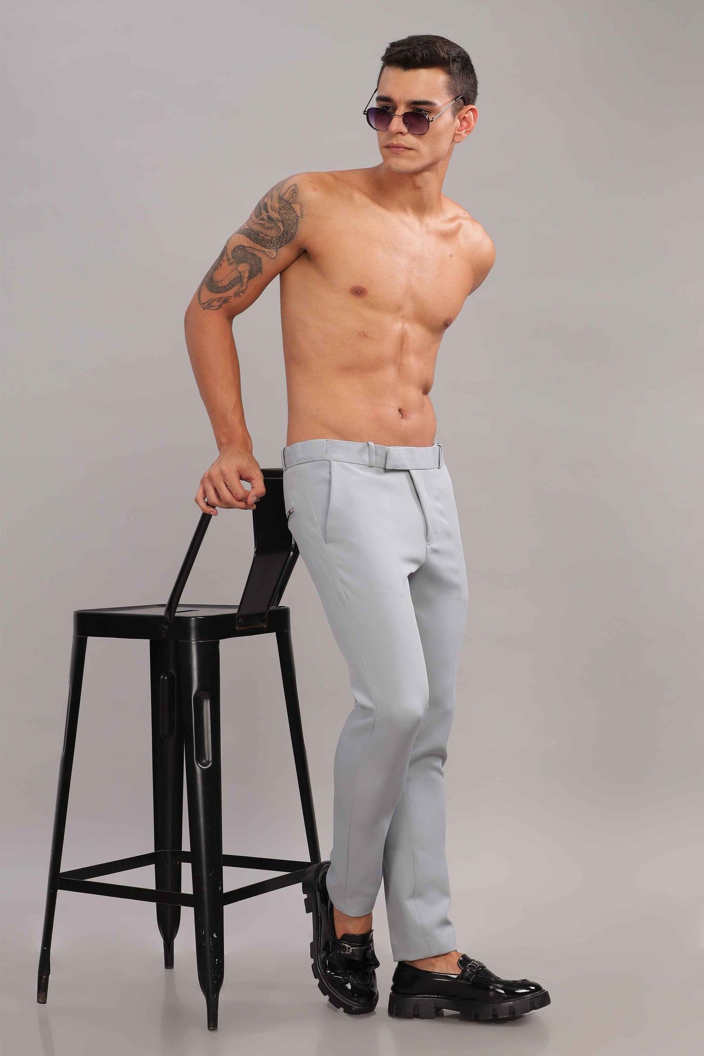 Light Grey Flexi Waist Trouser