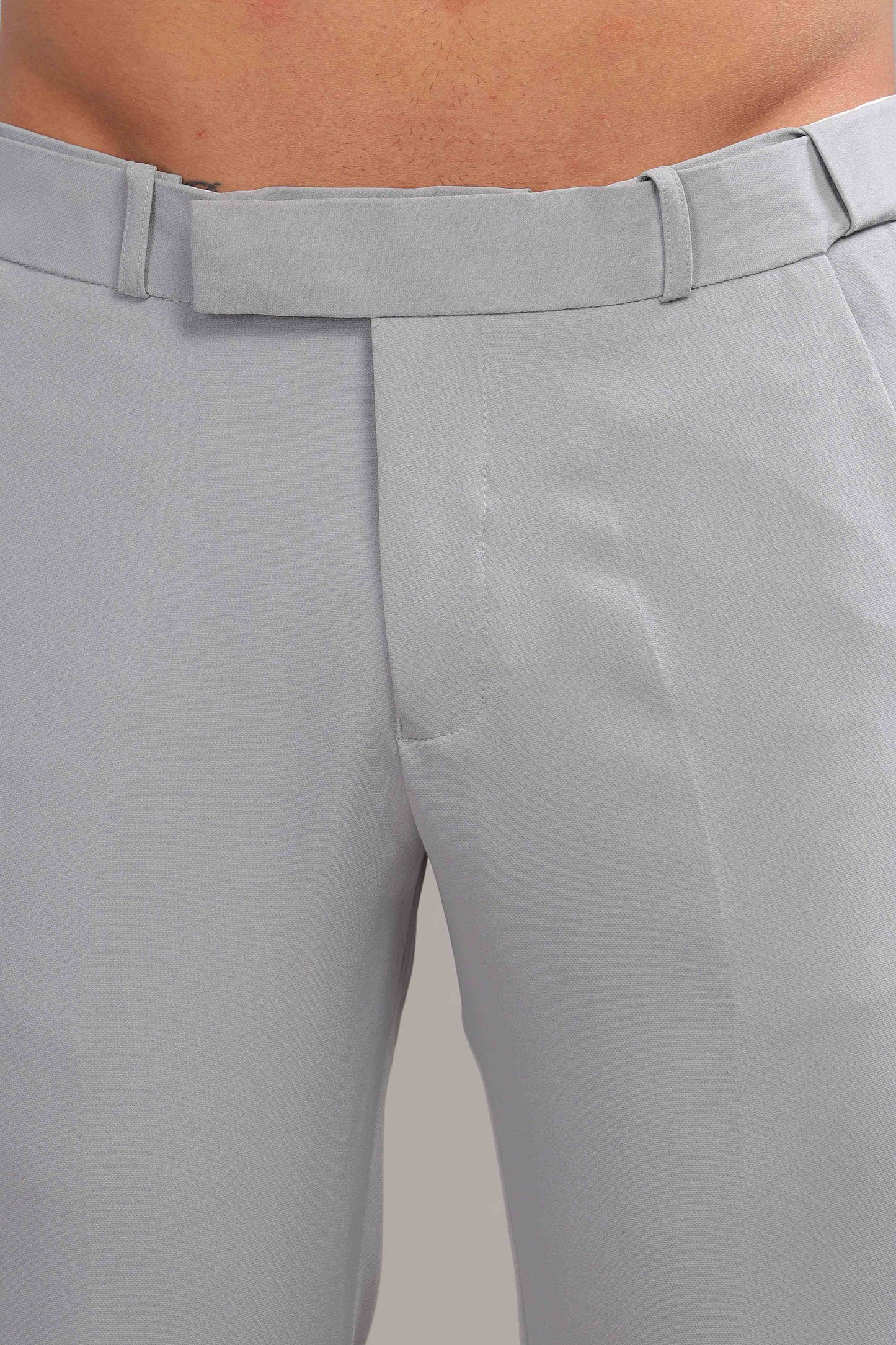 Light Grey Flexi Waist Trouser
