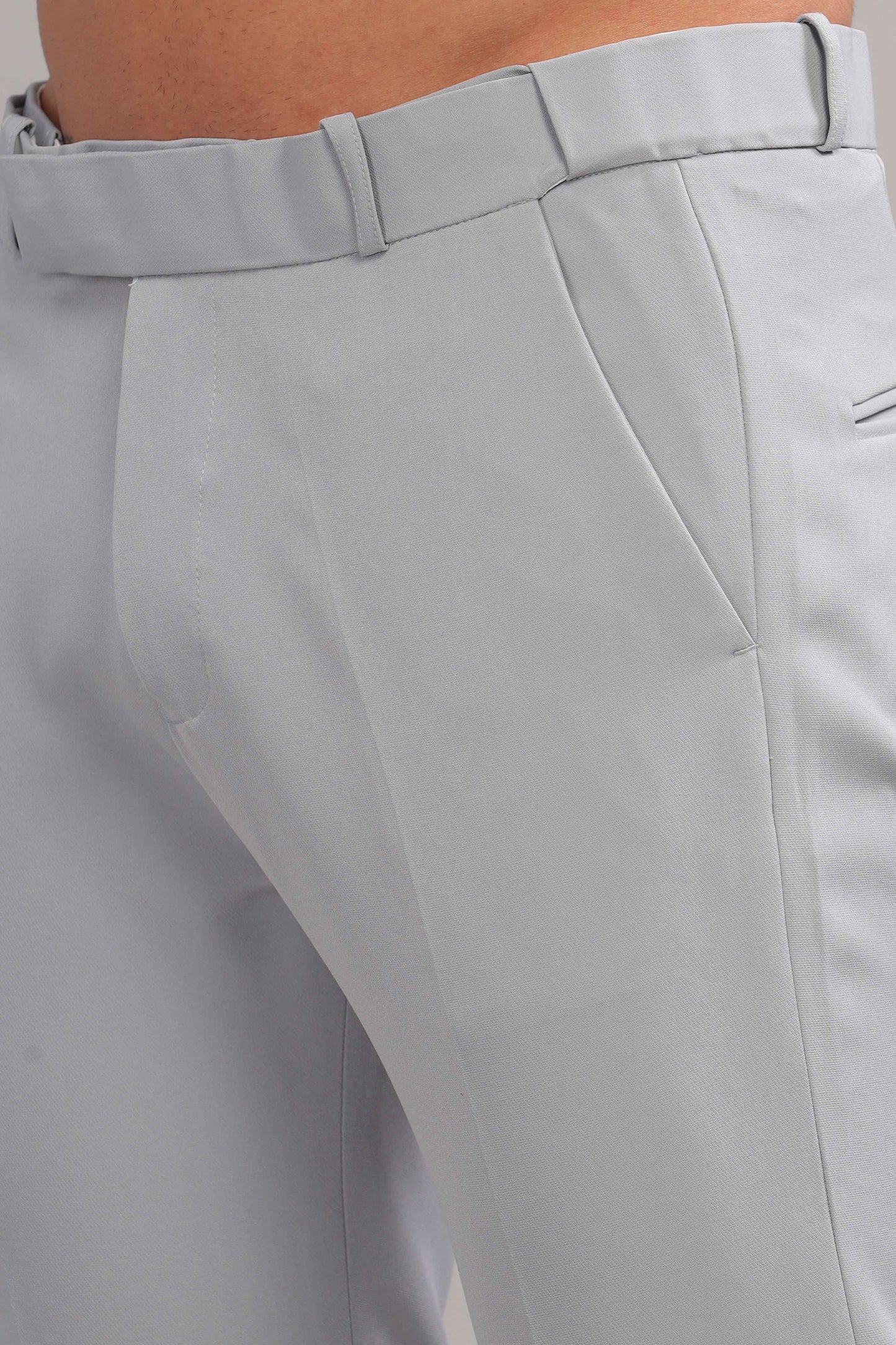 Light Grey Flexi Waist Trouser
