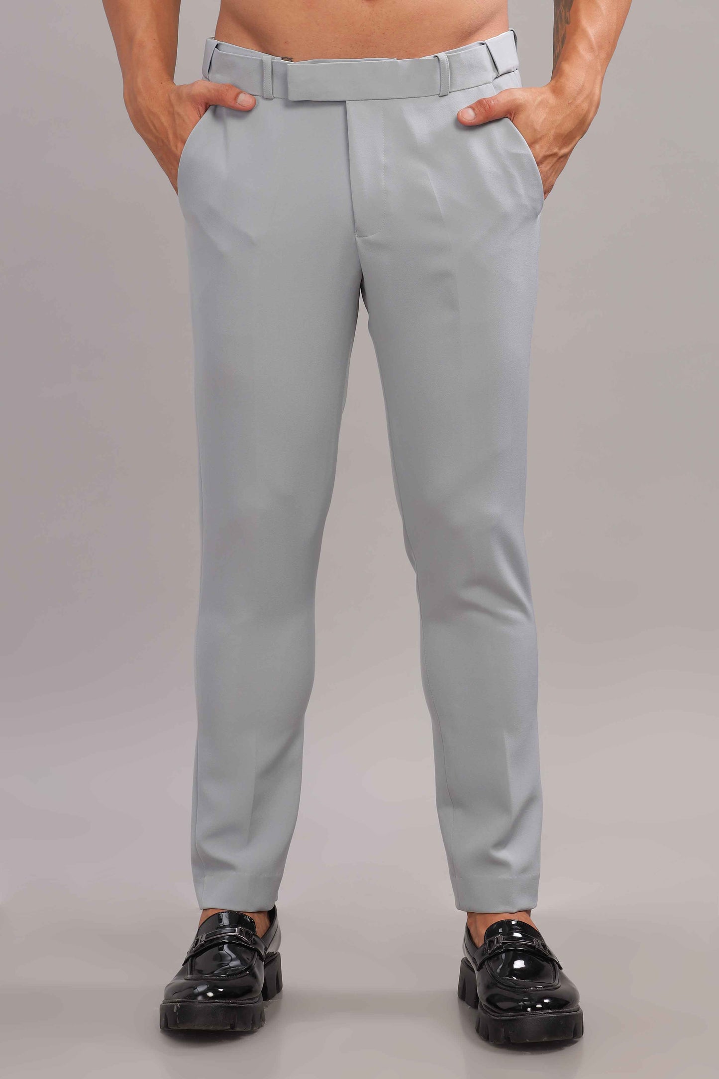 Light Grey Flexi Waist Trouser