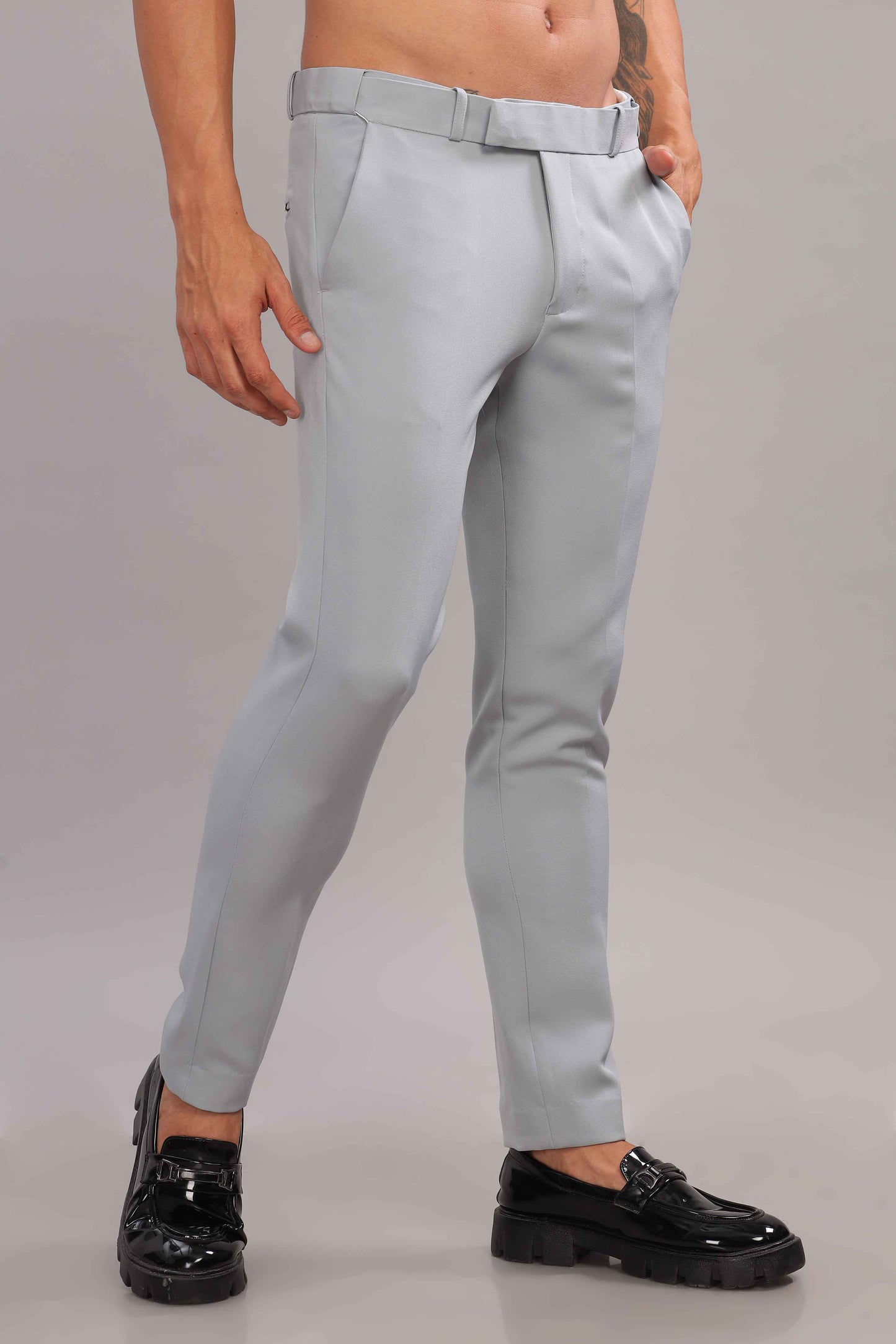 Light Grey Flexi Waist Trouser