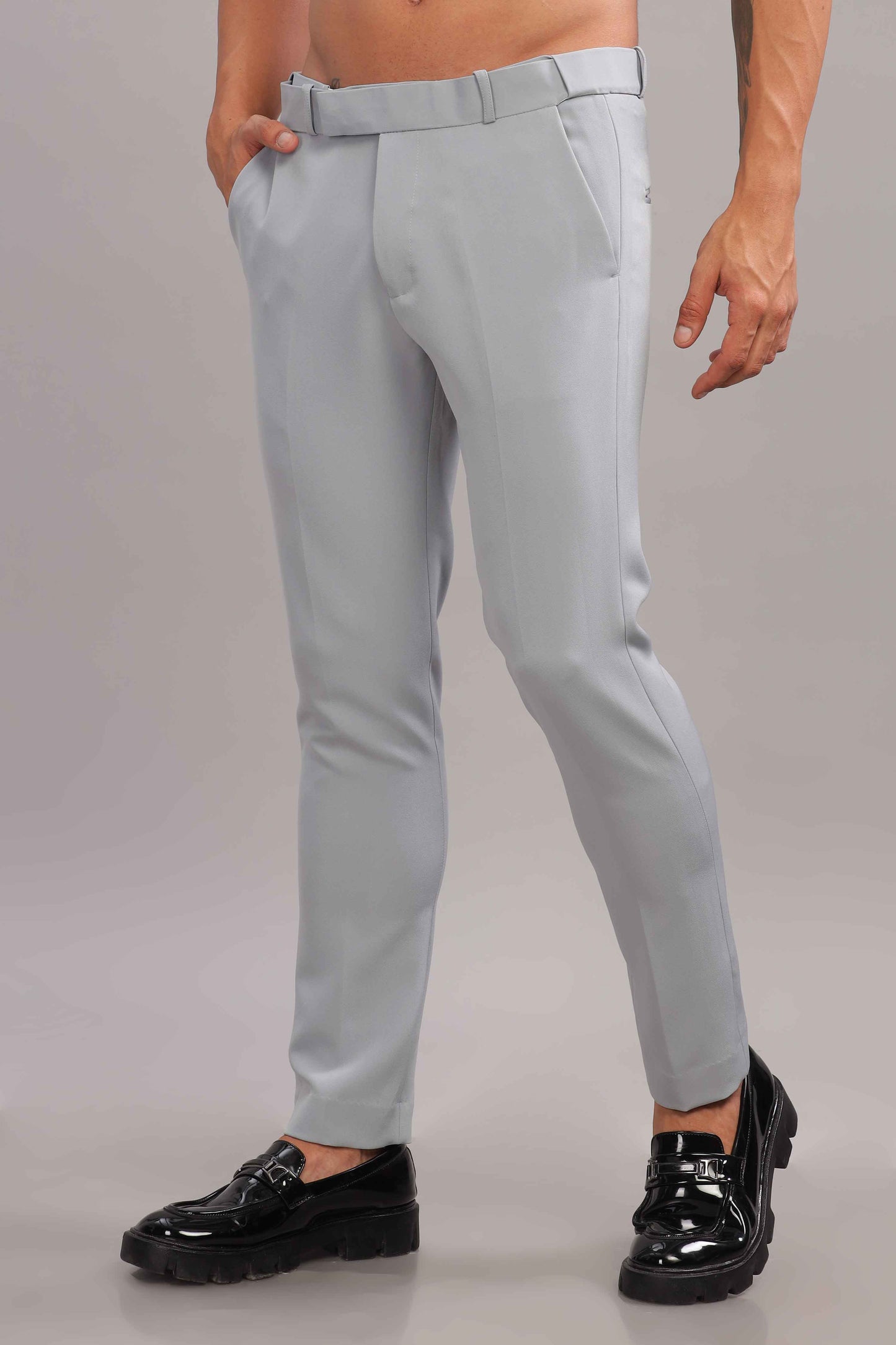 Light Grey Flexi Waist Trouser