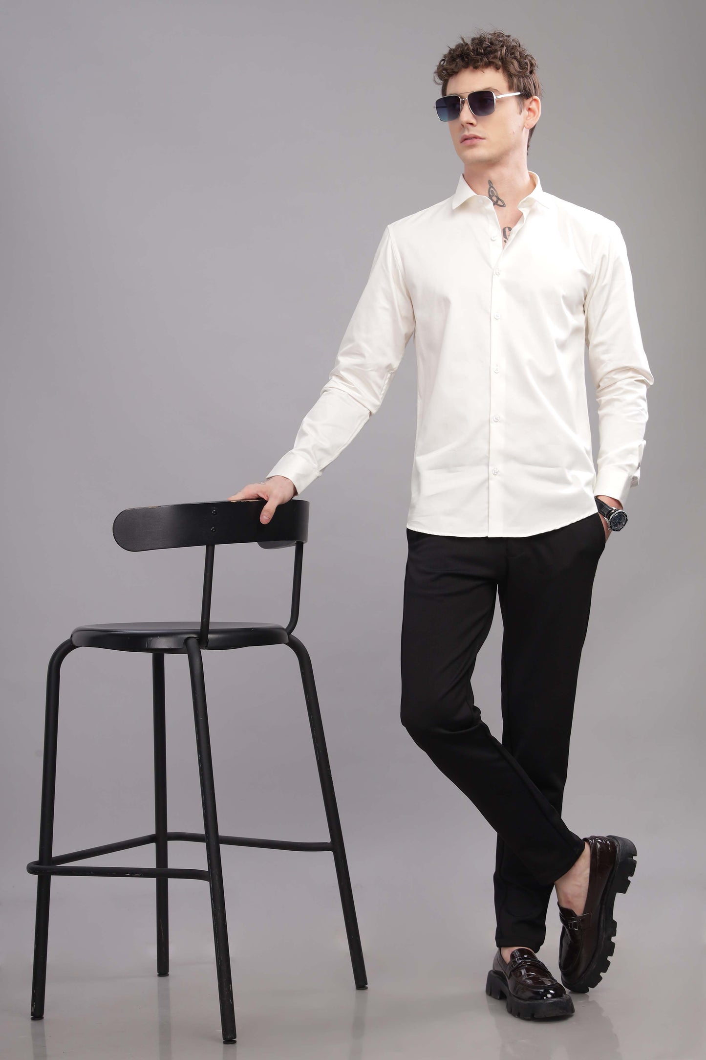 White Satin Shirt