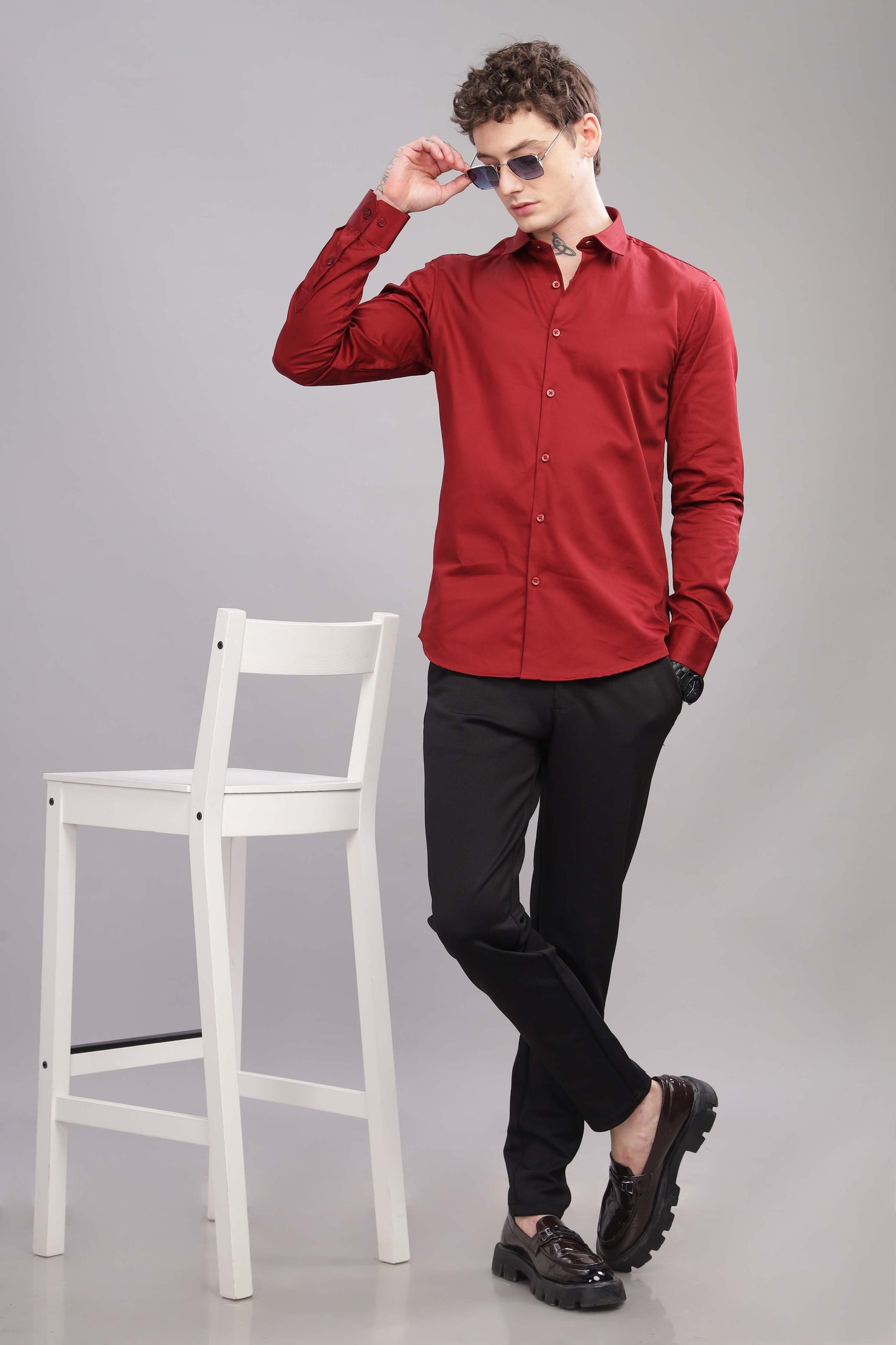 Red Satin Shirt