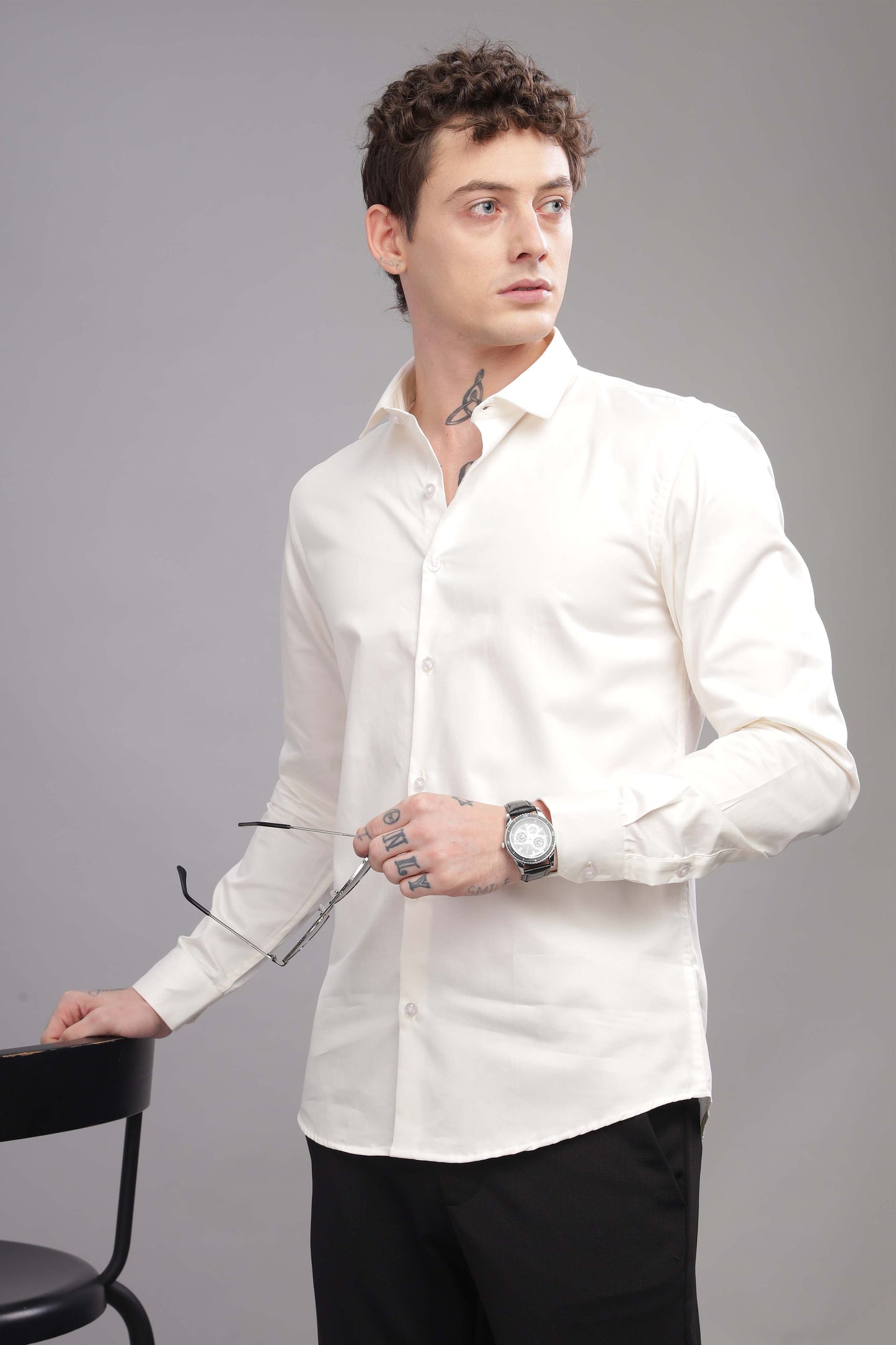 White Satin Shirt