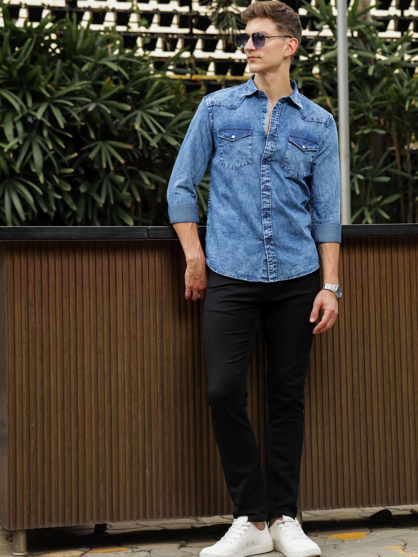 Double Pocket Denim Shirt