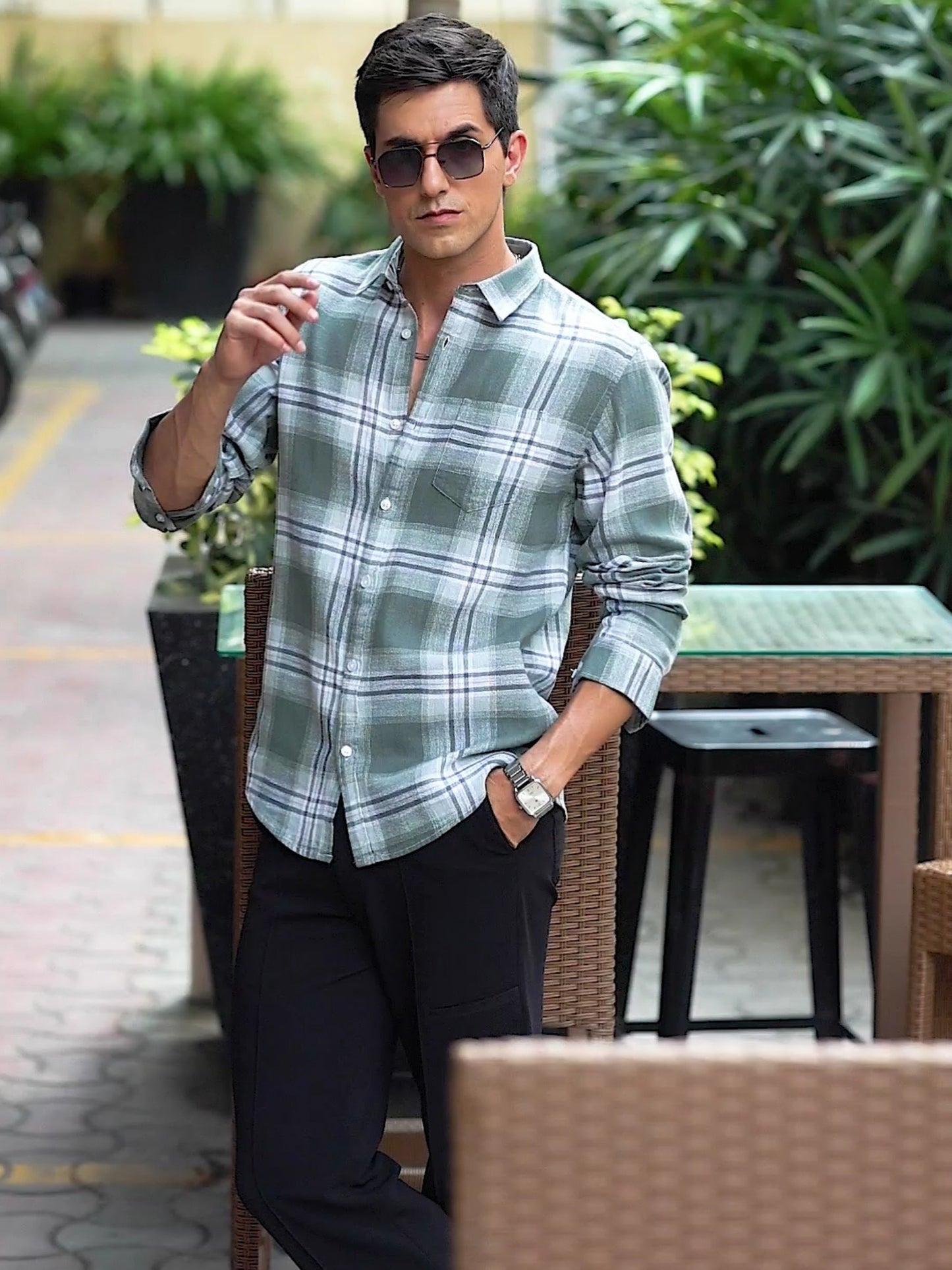 Green Checkered shirt