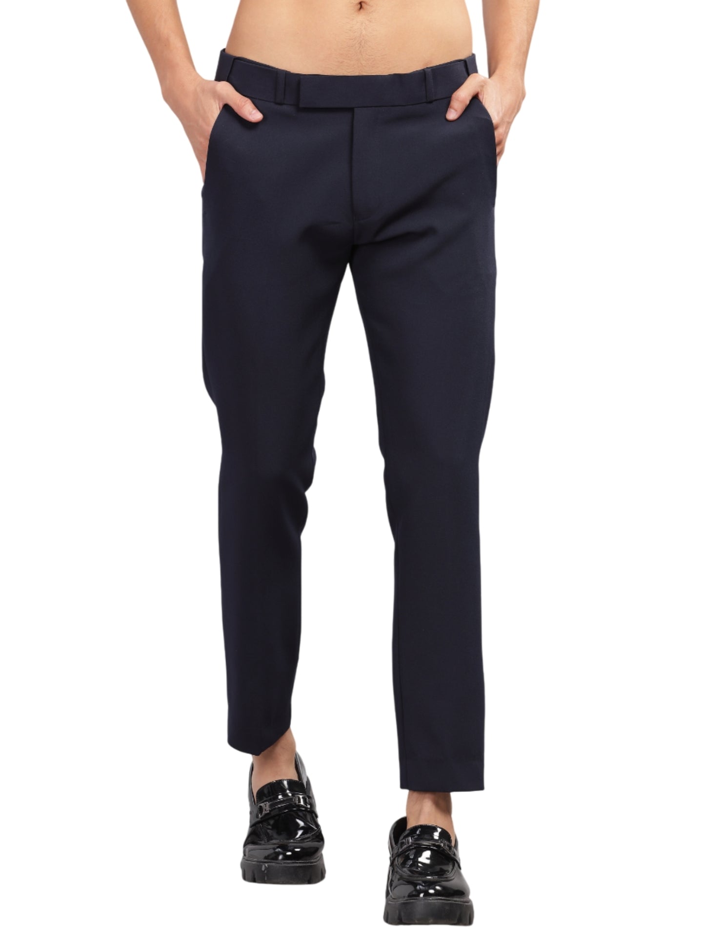 Navy Flexi Waist Trouser