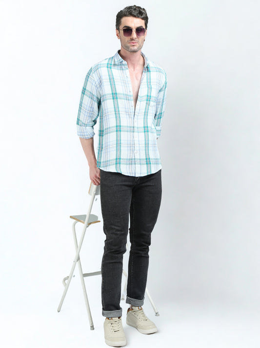 Light Blue Checks Shirt