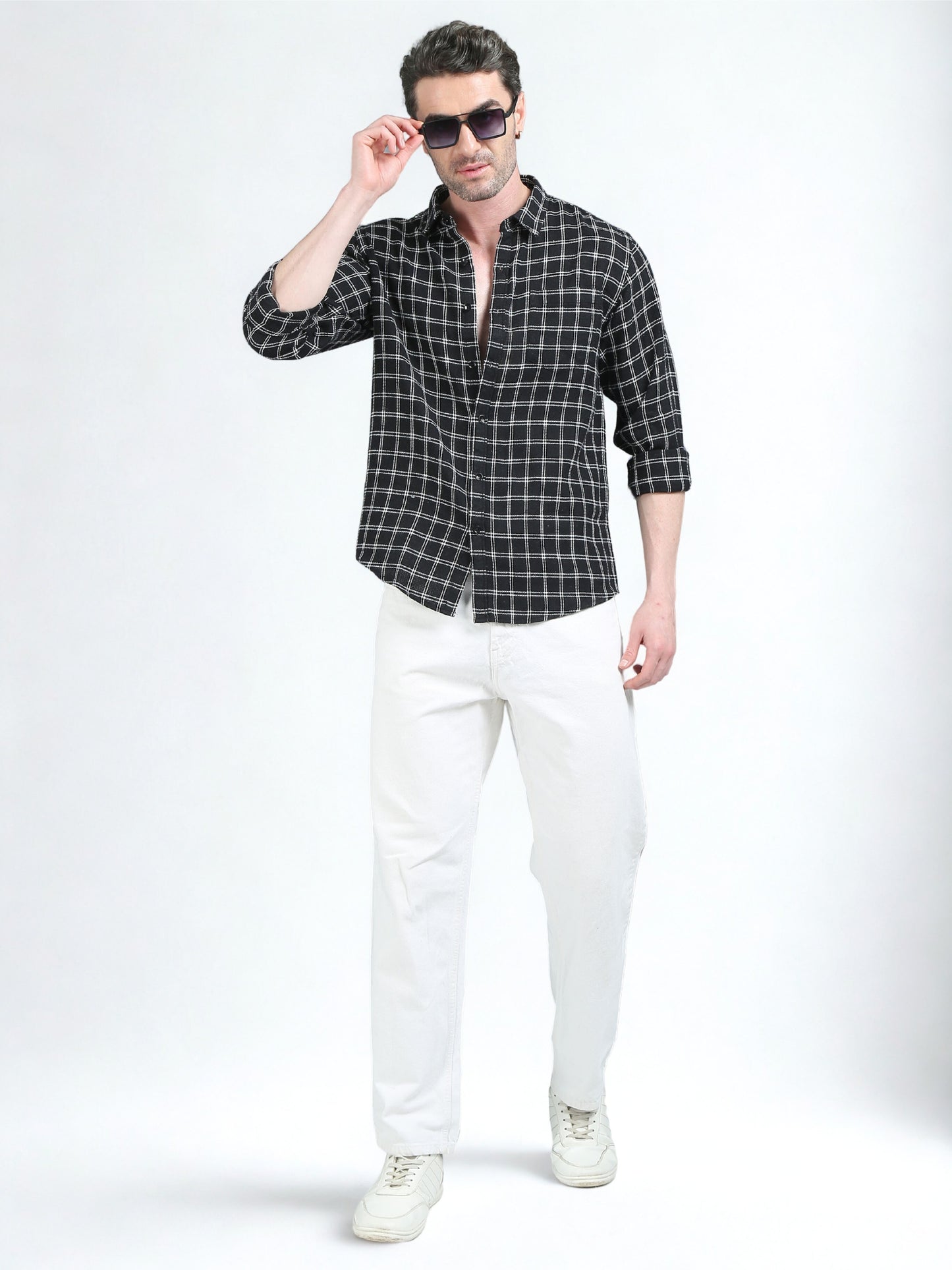 Black and White Checks Shirt