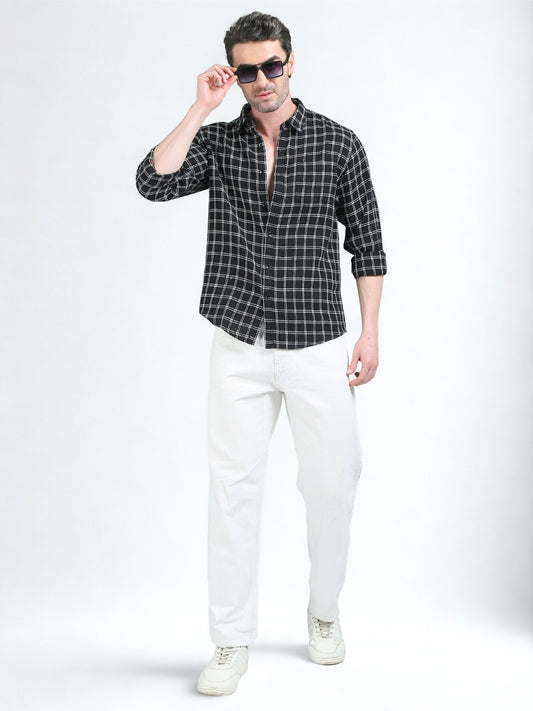 Black and White Checks Shirt