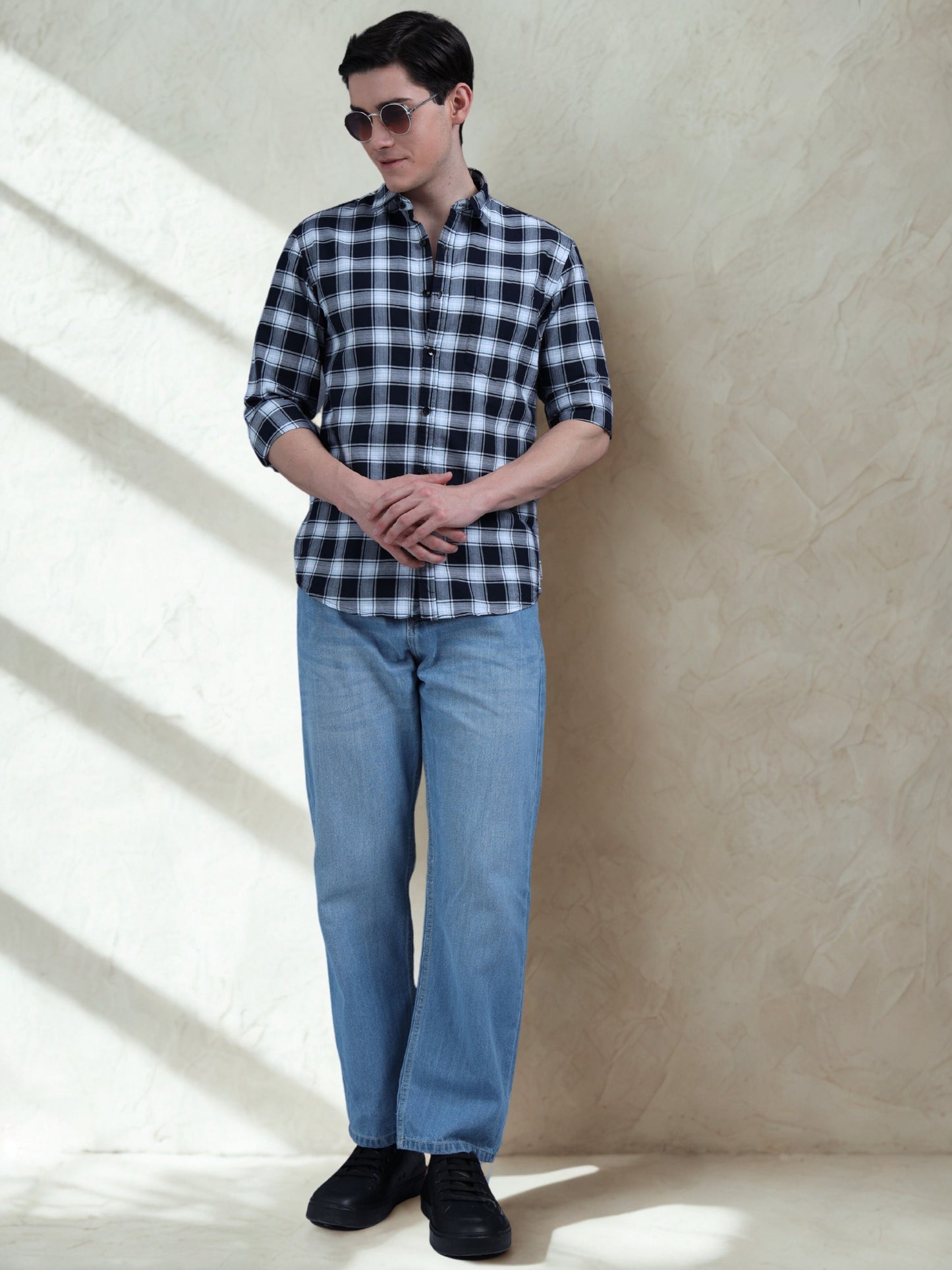 Black and White Checks Shirt