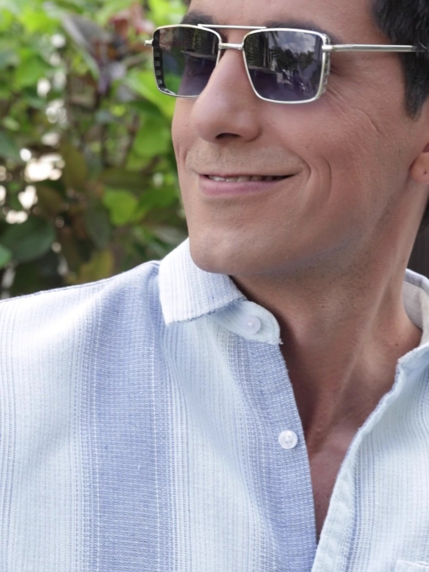 Purple Striped Cotton shirt