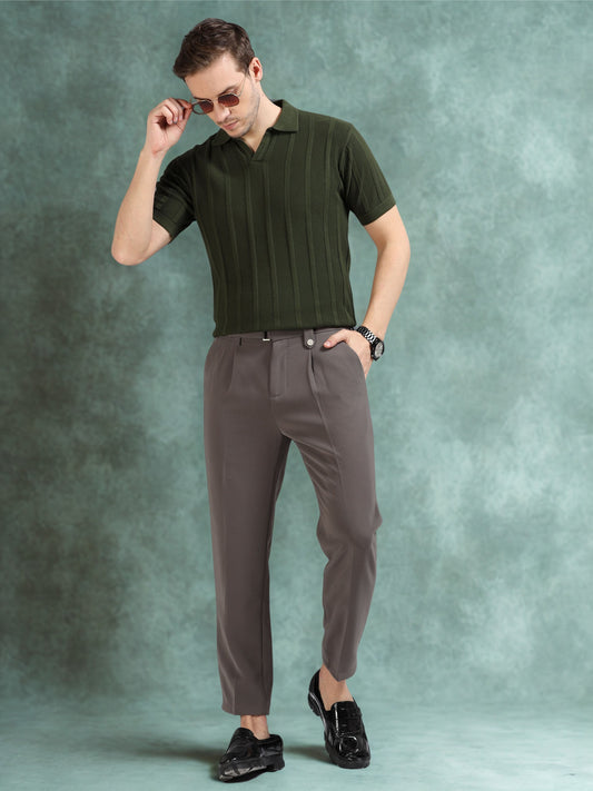 Olive Vibe Shift Polo T-Shirt