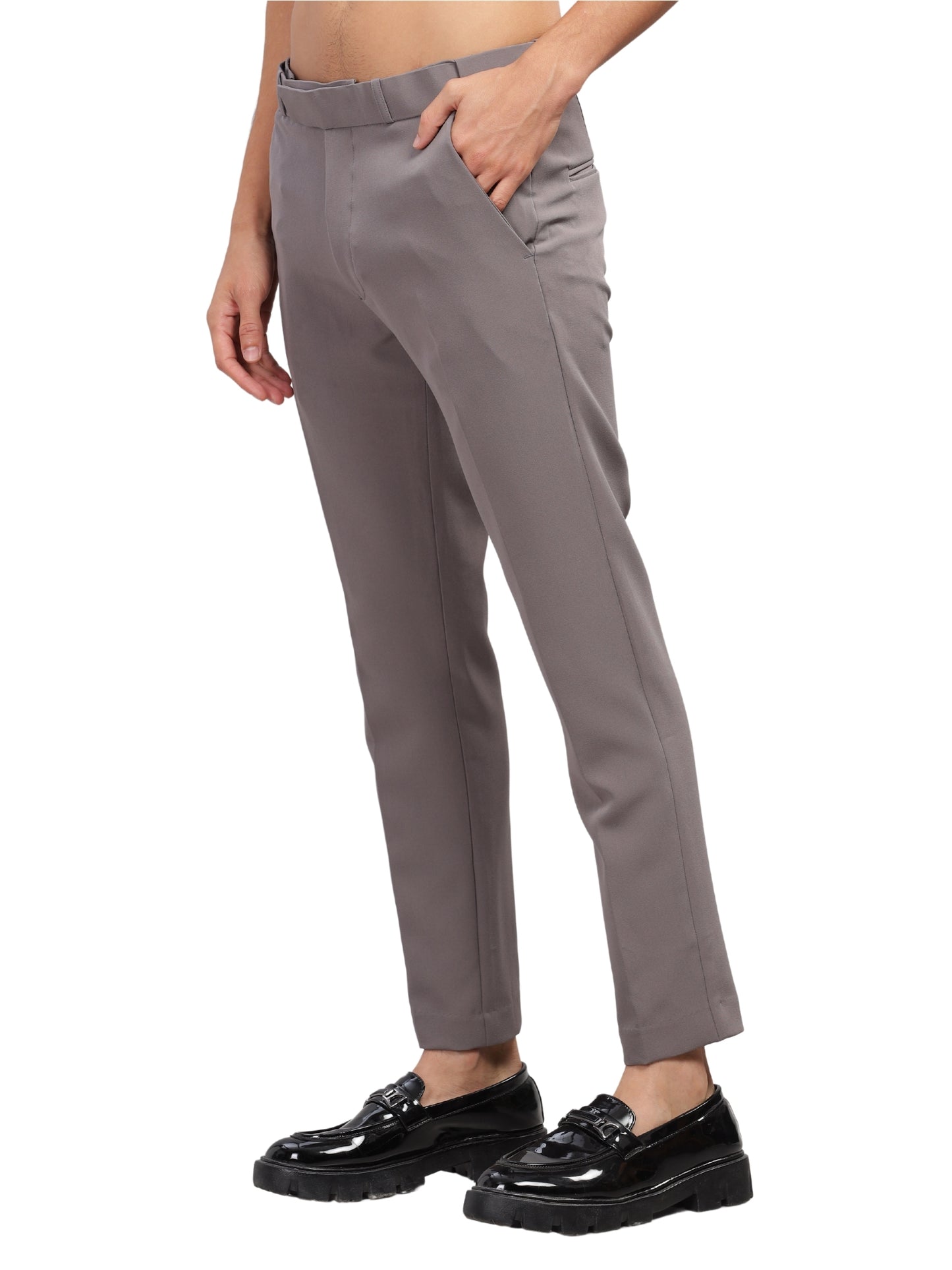Dusty Grey Flexi Waist Trouser