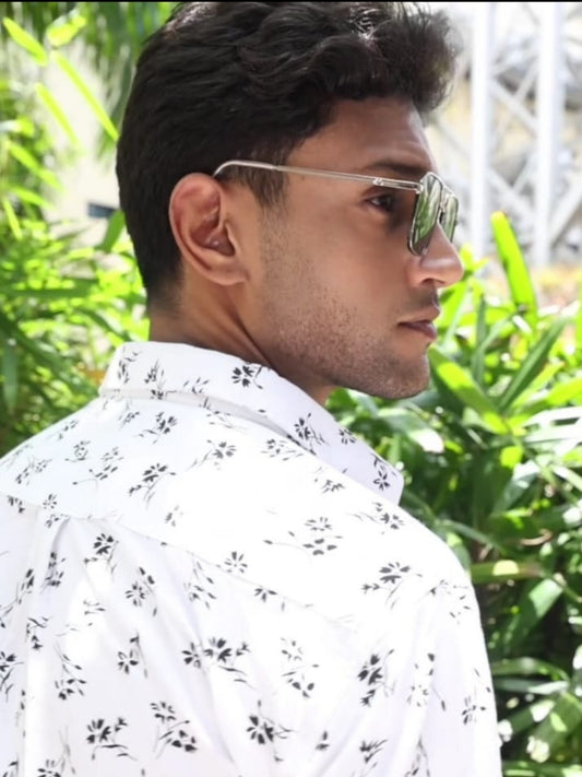 White Printed Shirt