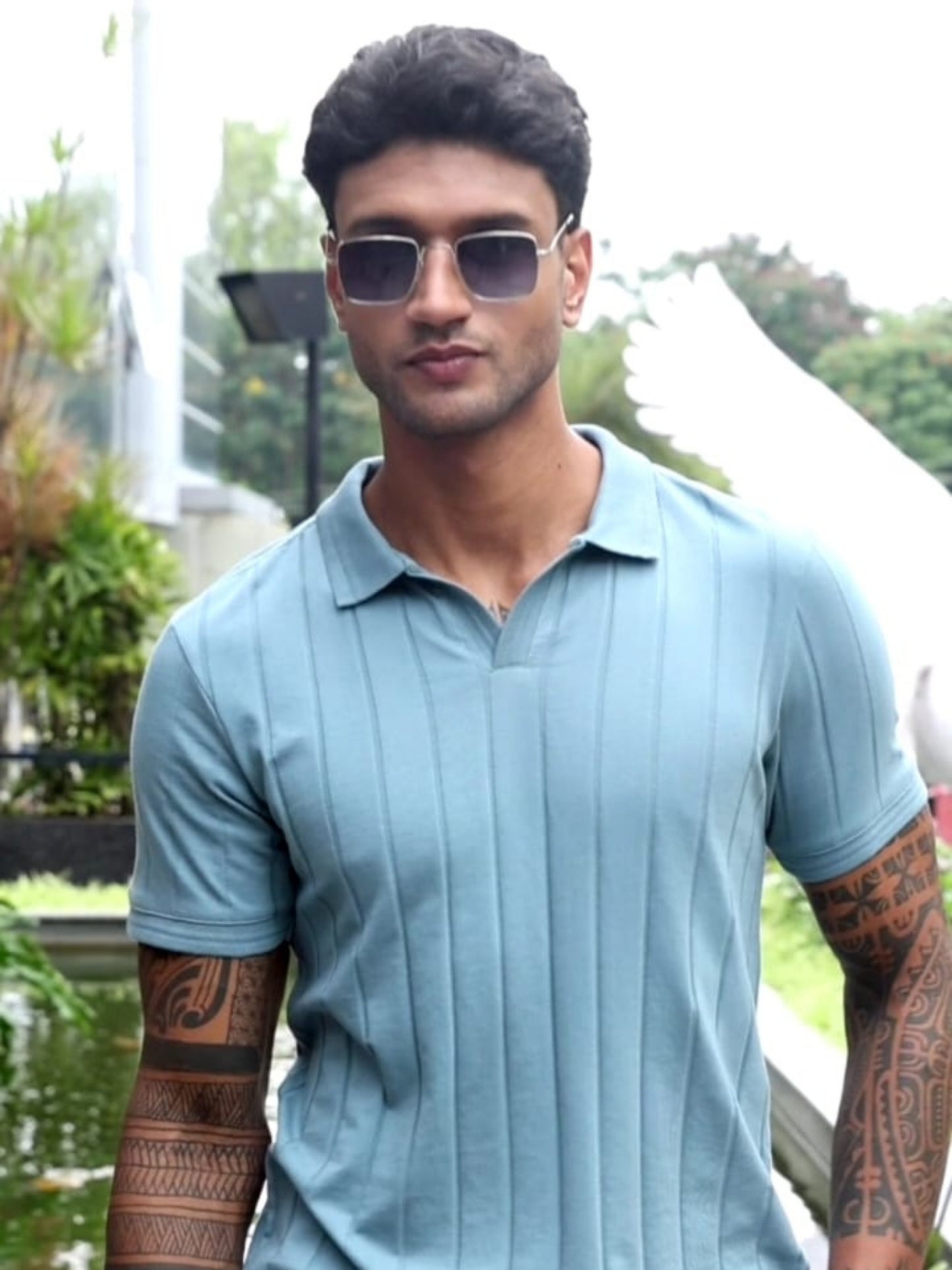 Sky Blue Vibe Shift Polo