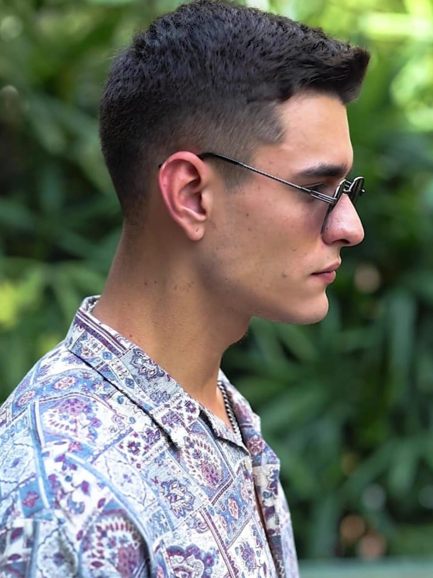 Blue Geometric Printed Expression Shirt