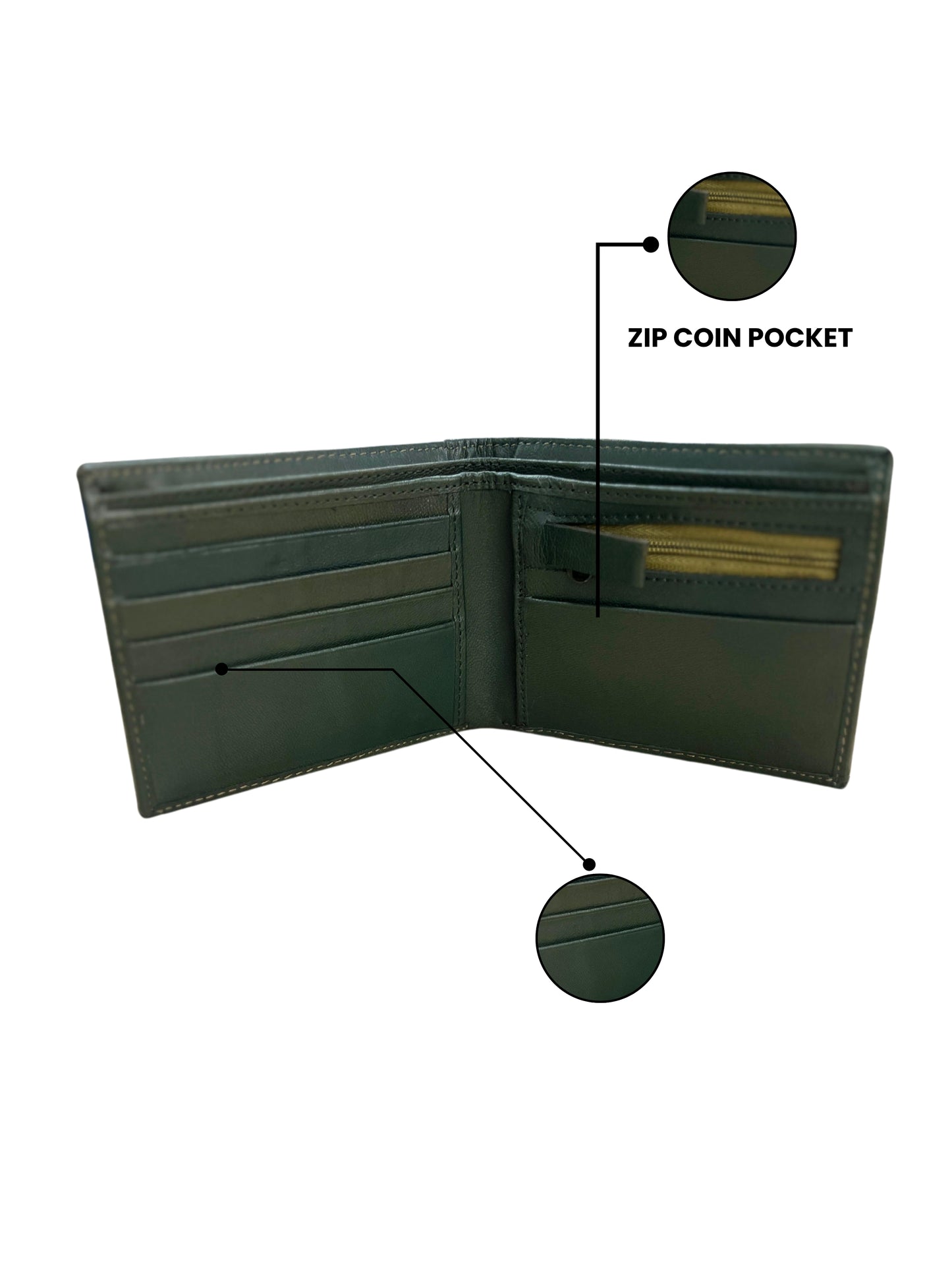 Light Green Classic Textured Wallet