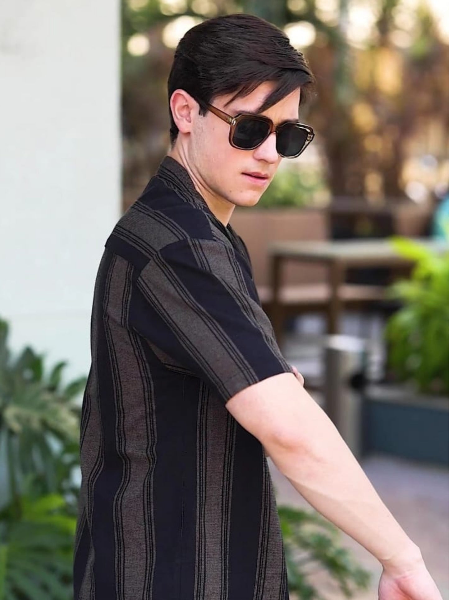 Black Stripes Striped Shirt