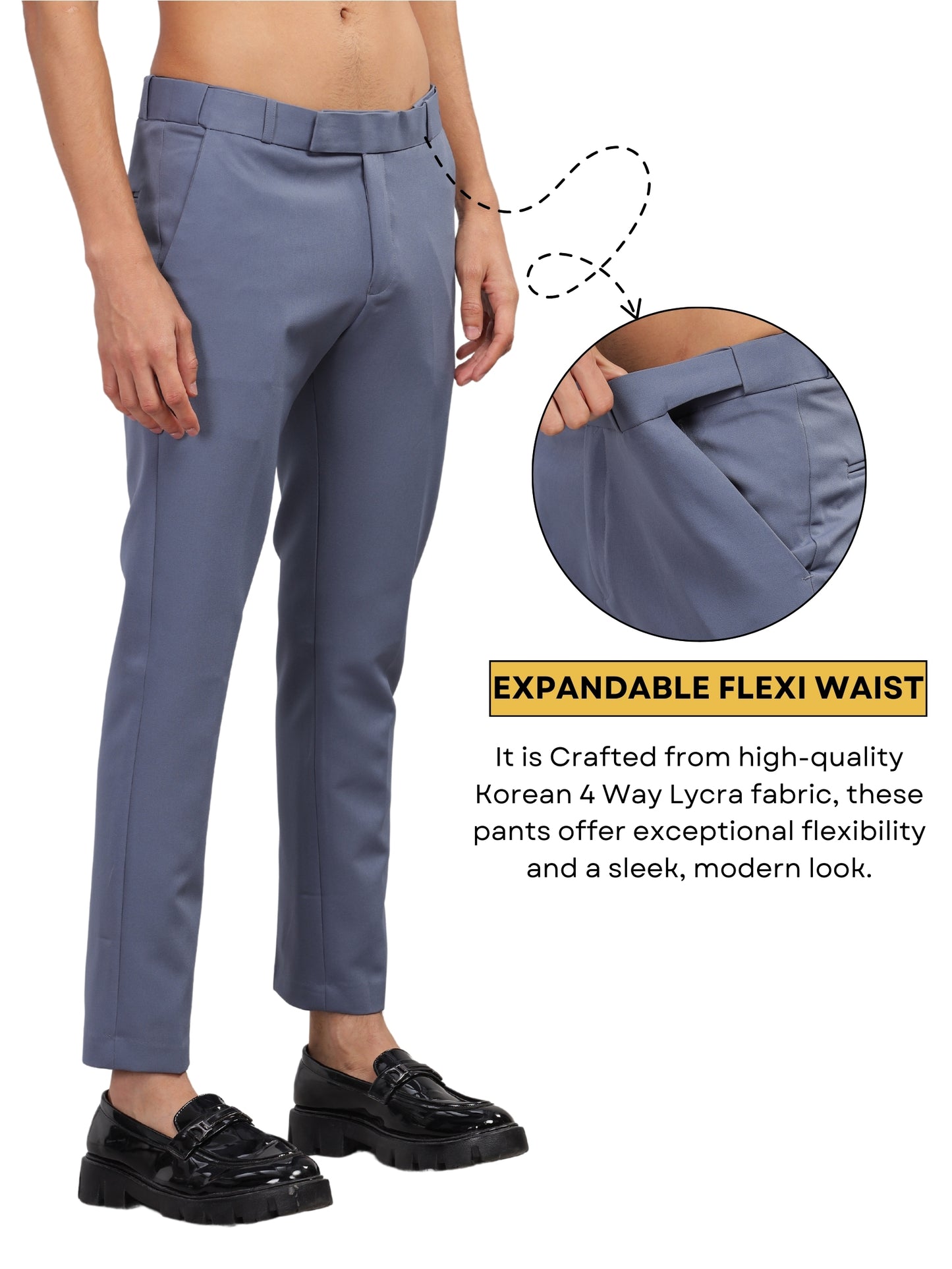 Leisure Blue Flexi Waist Trouser