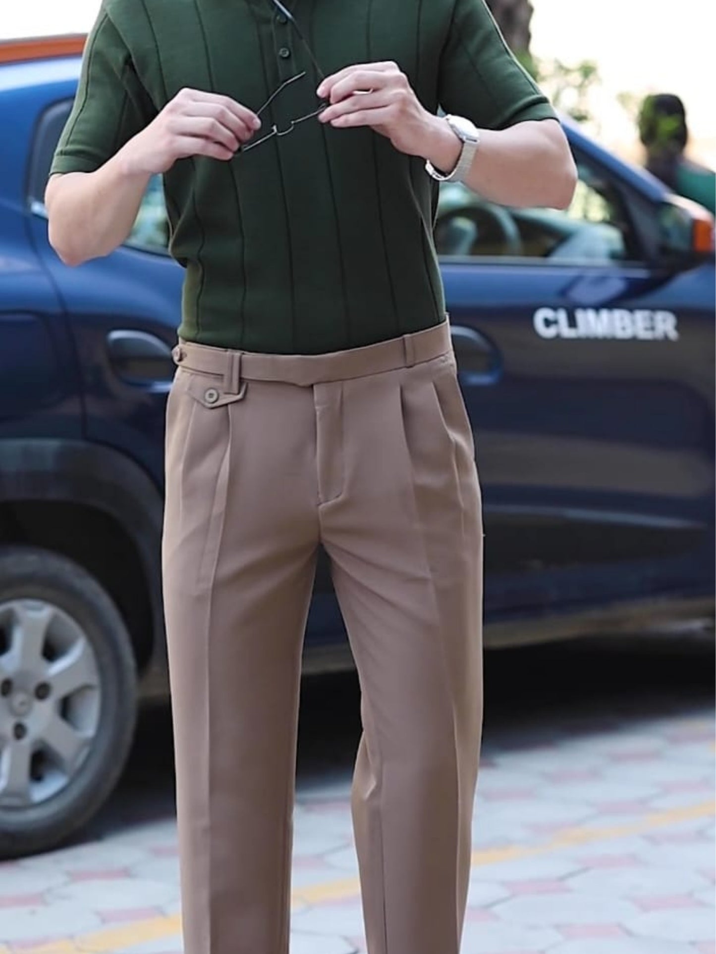 Olive Green Vibe Shift Polo