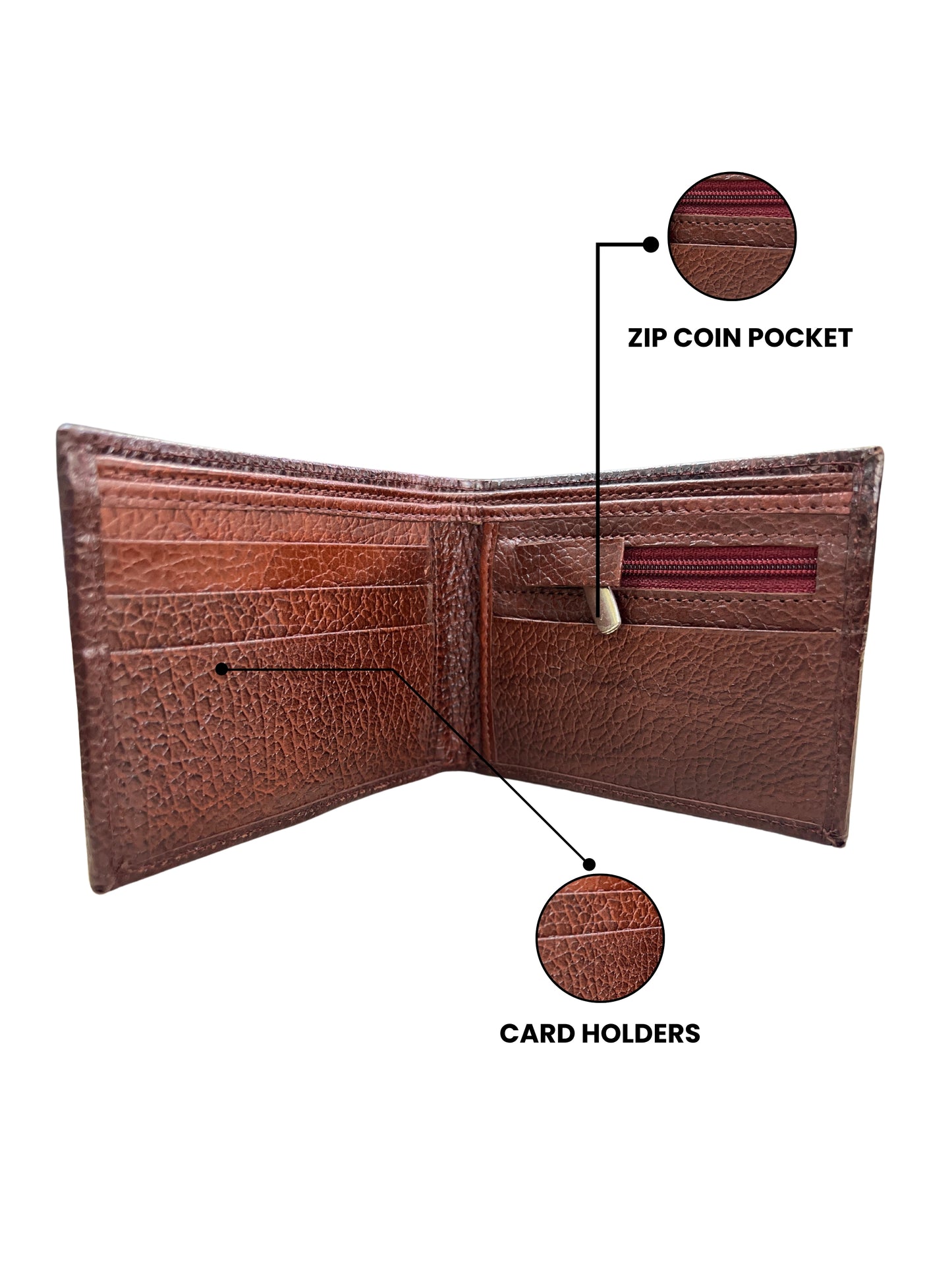 Dark Brown Classic Textured Wallet