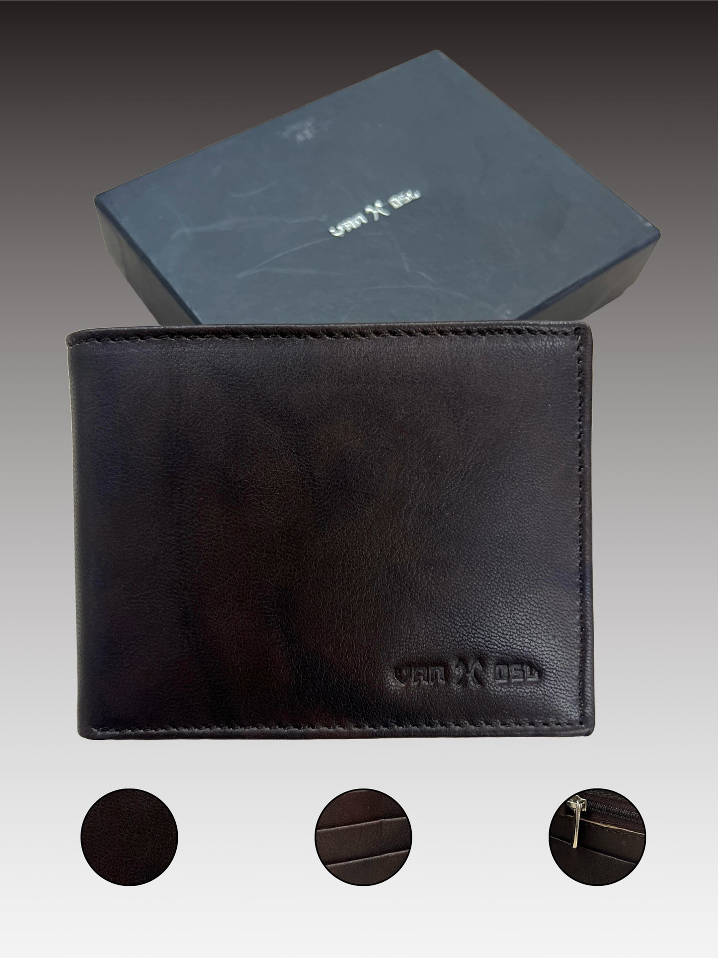 Red Wood  Classic Textured Wallet