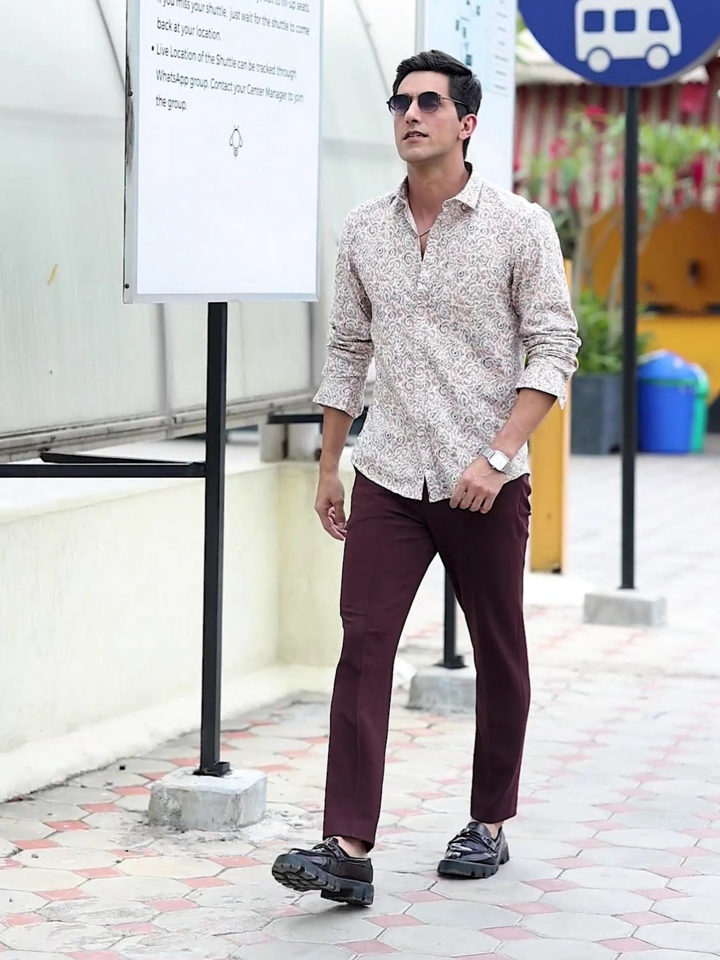 Maroon Bold Expression Shirt