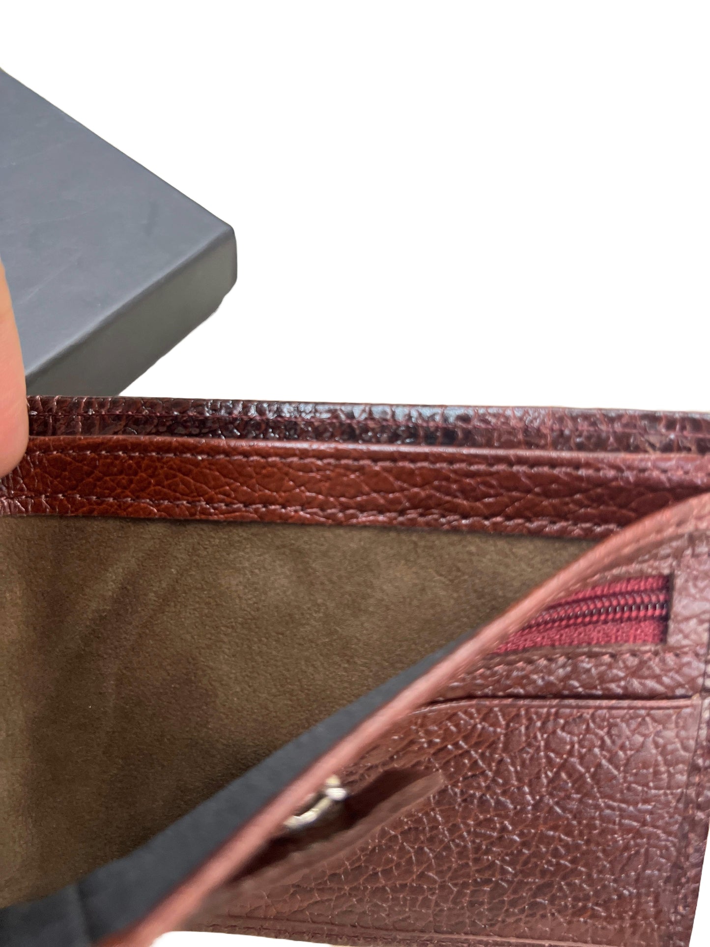 Dark Brown Classic Textured Wallet