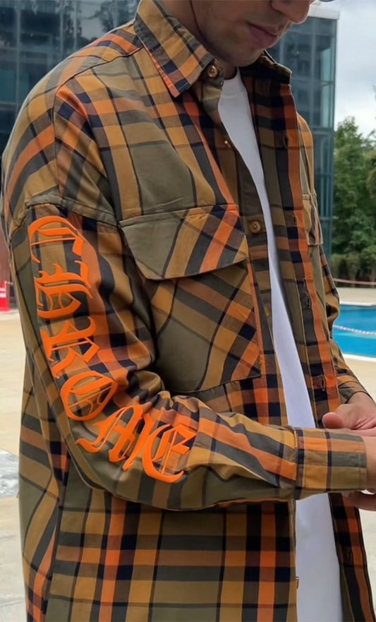 Rust Mustard Checked Shirt